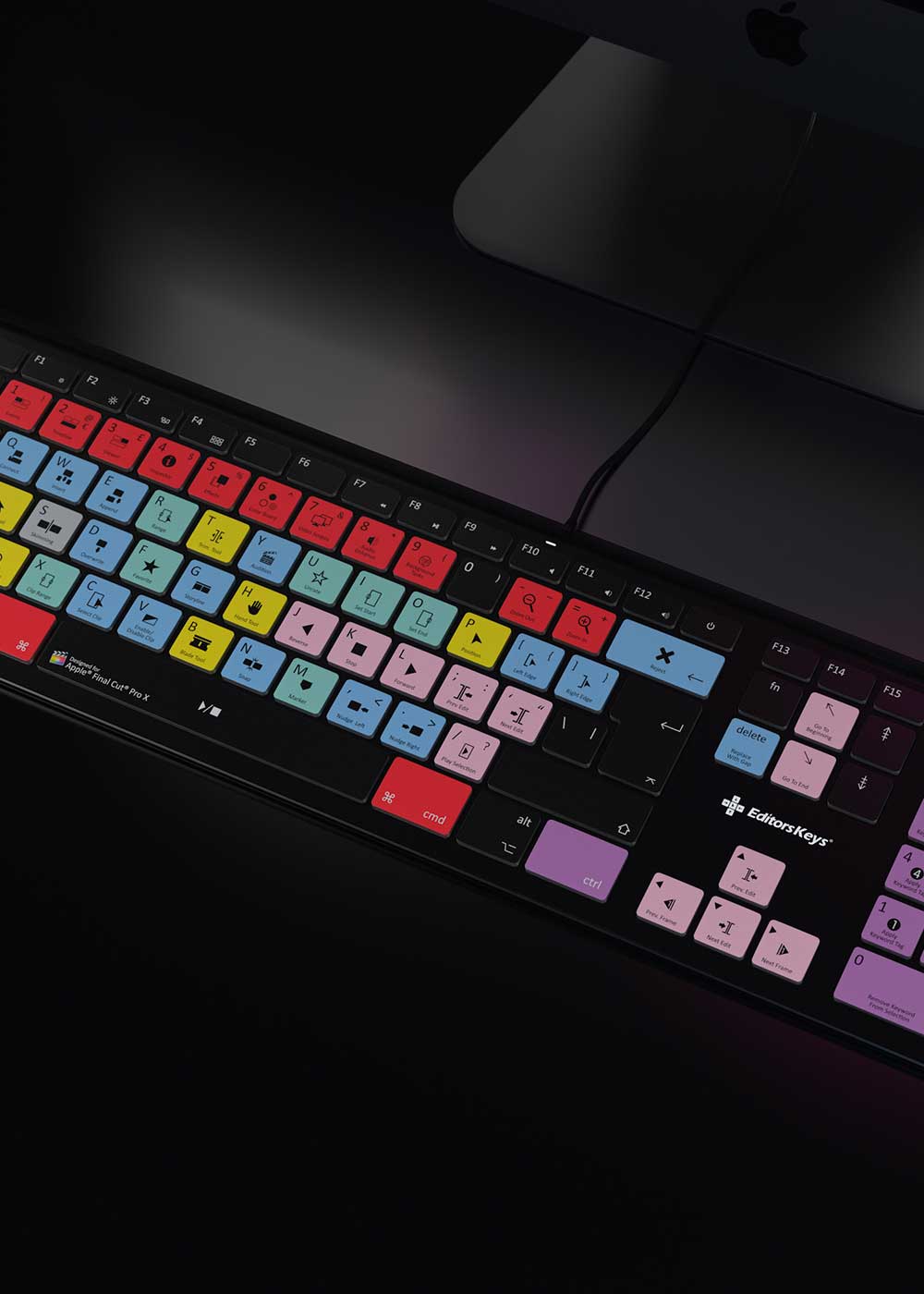 Backlit editors keys shortcut keyboards