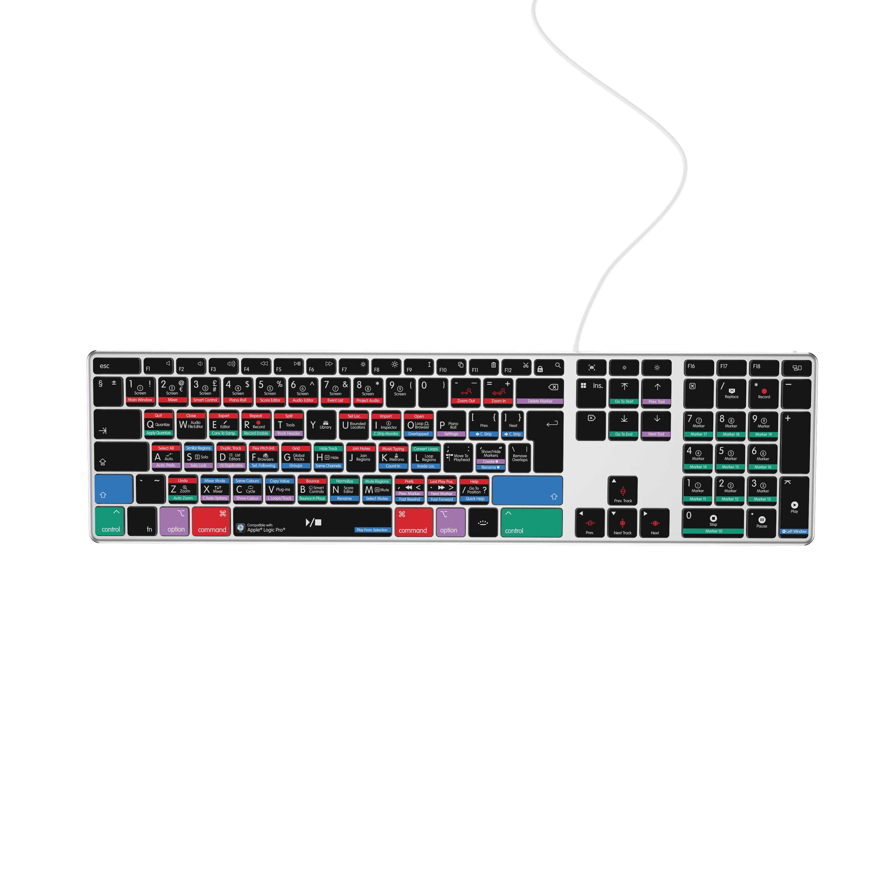 NEW Logic Pro Keyboard | Backlit | Wired & Wireless | Mac