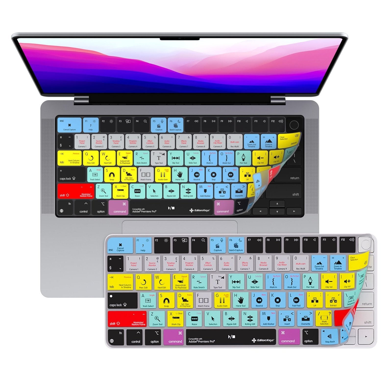 Adobe Premiere Keyboard Covers for MacBook and iMac - Editors Keys