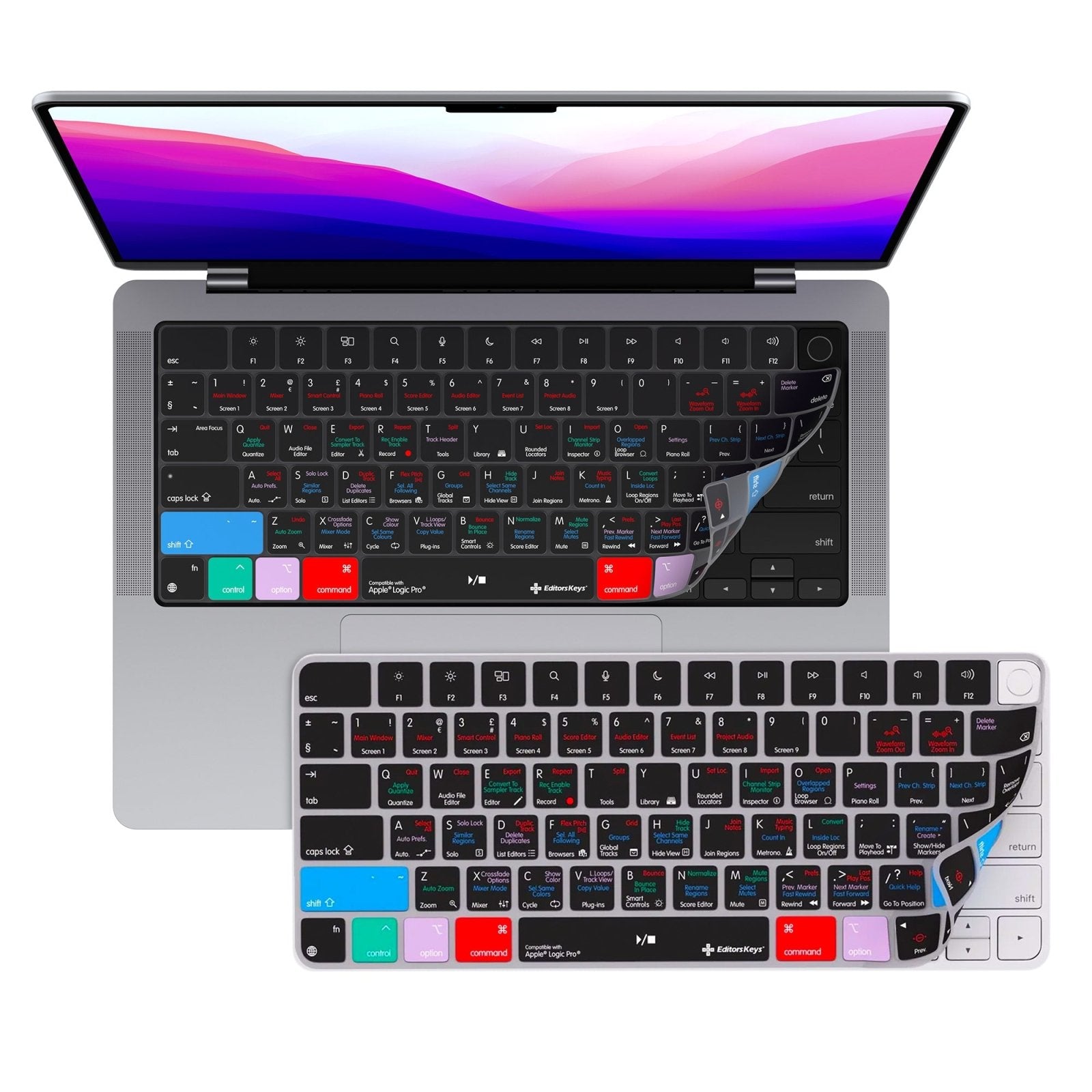 Apple Logic Pro Keyboard Covers for MacBook and iMac - Editors Keys