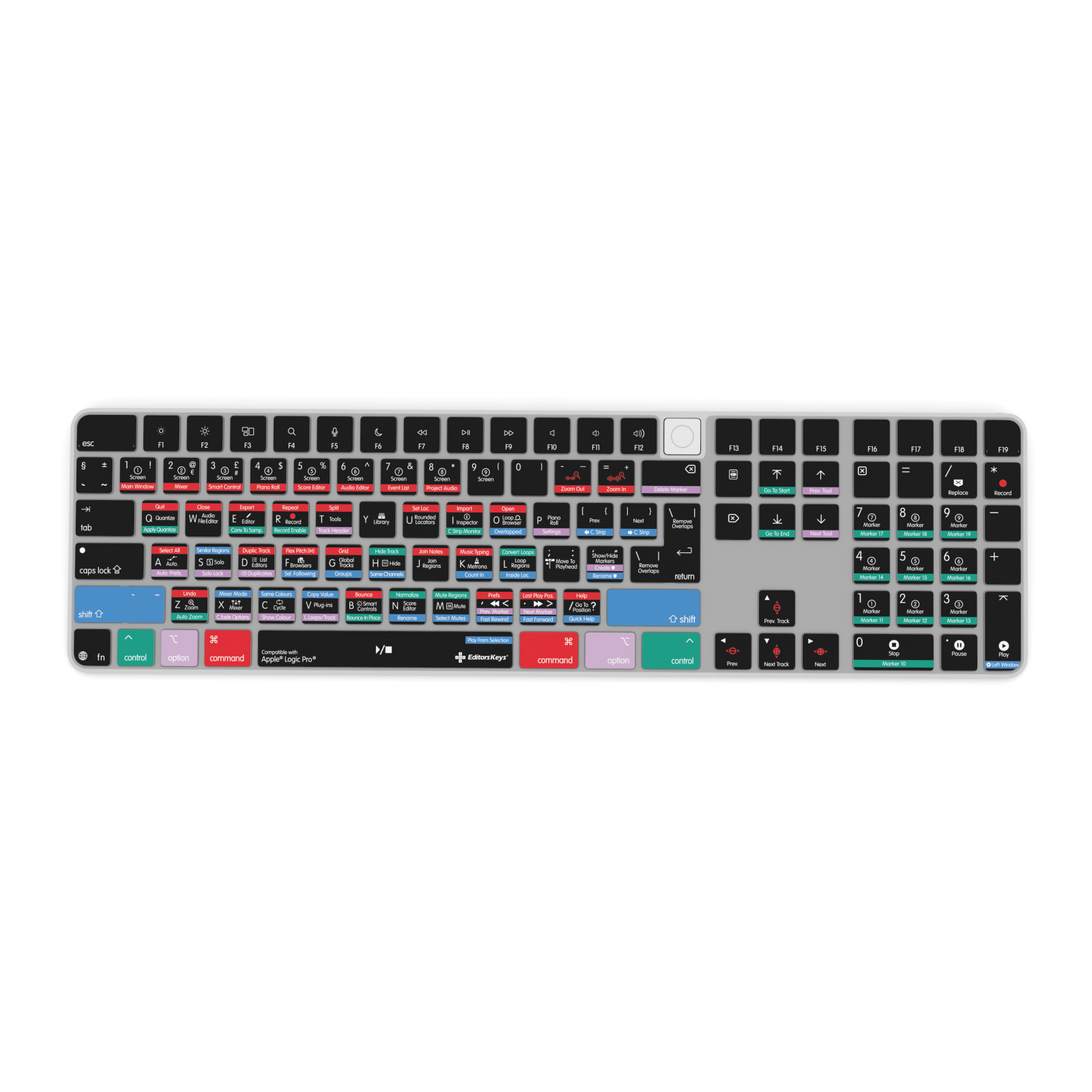 Apple Logic Pro Keyboard Covers for MacBook and iMac - Editors Keys