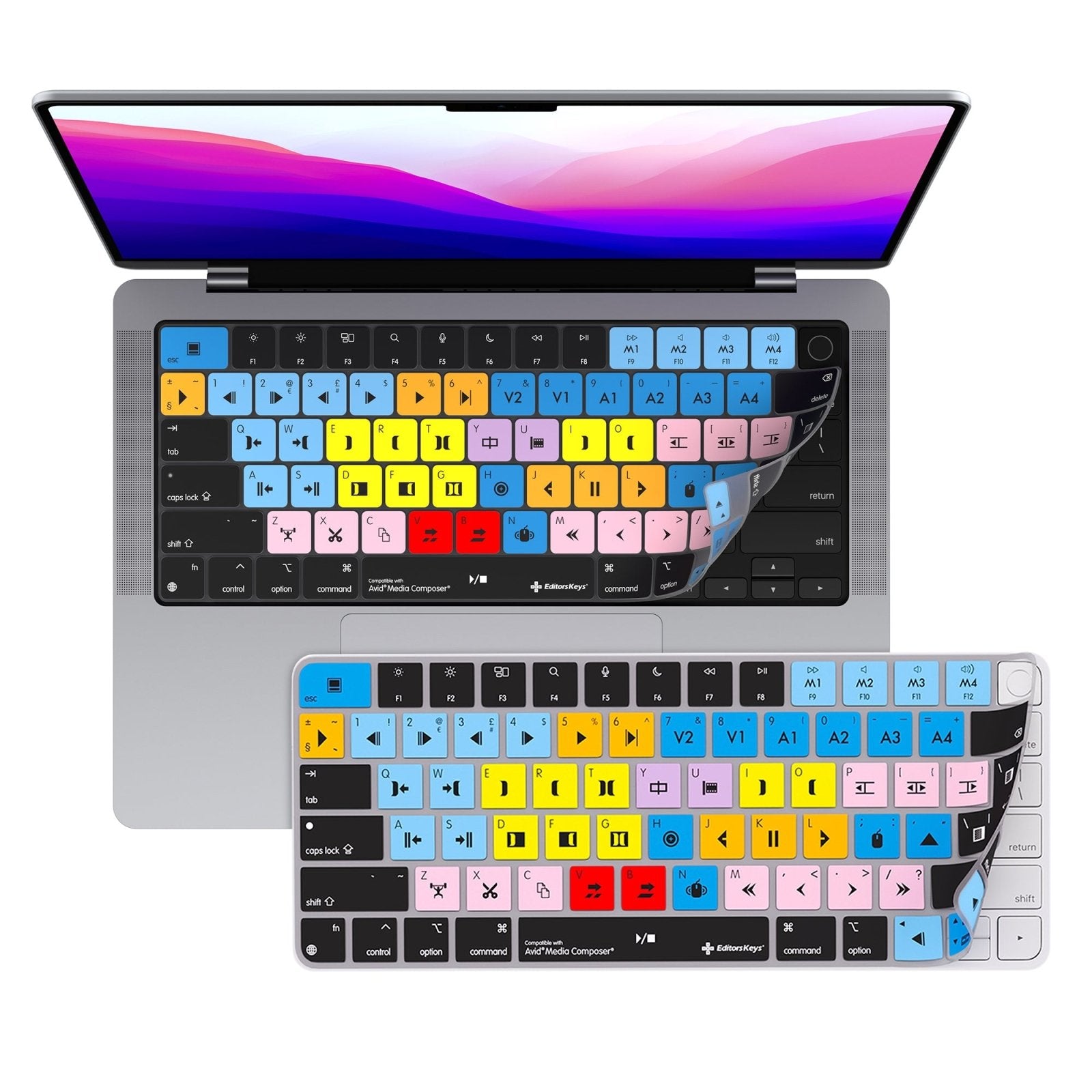 Avid Media Composer Keyboard Covers for MacBook and iMac - Editors Keys