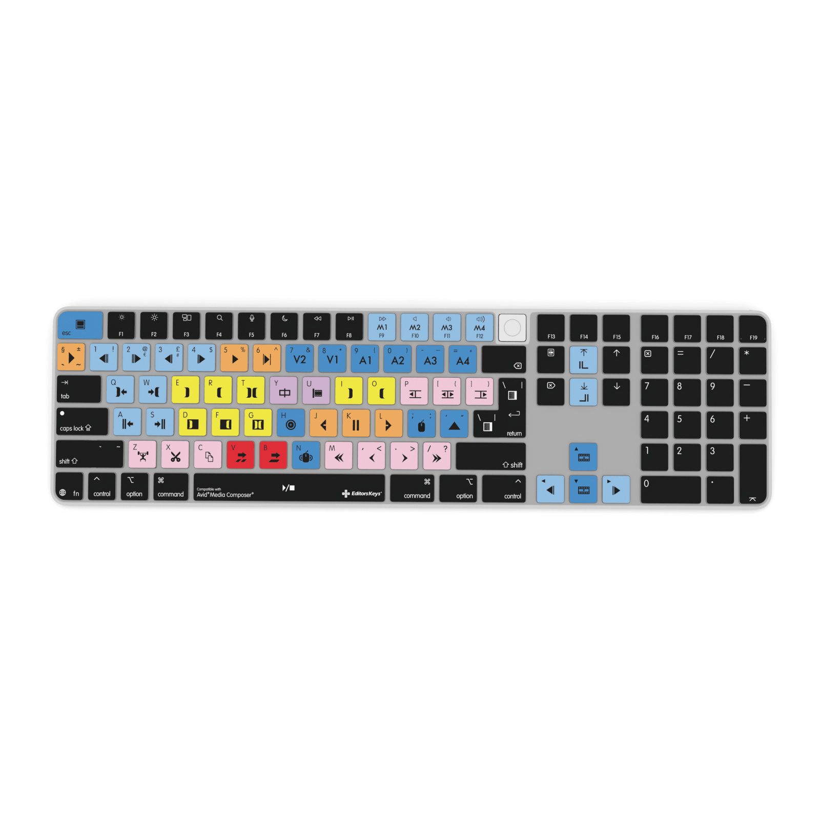 Avid Media Composer Keyboard Covers for MacBook and iMac - Editors Keys
