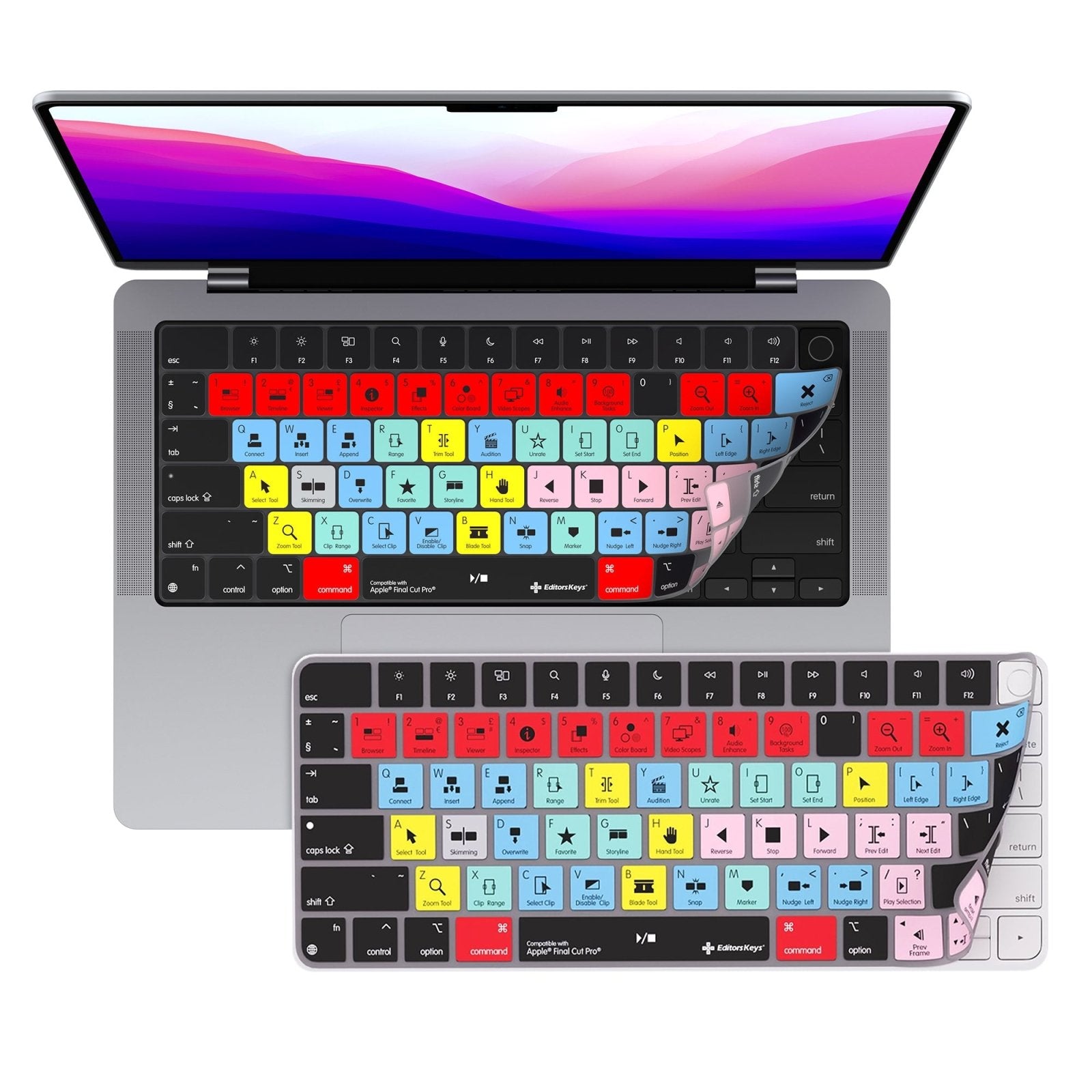 Final Cut Pro Keyboard Covers for MacBook and iMac - Editors Keys