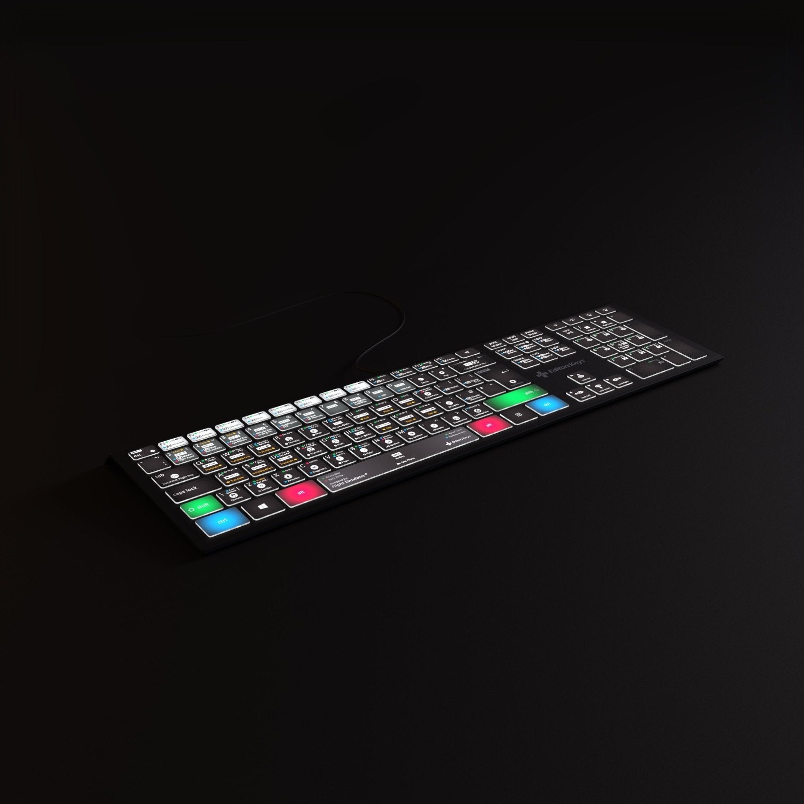 Flight Simulator Keyboard Backlit PC and Xbox - Editors Keys