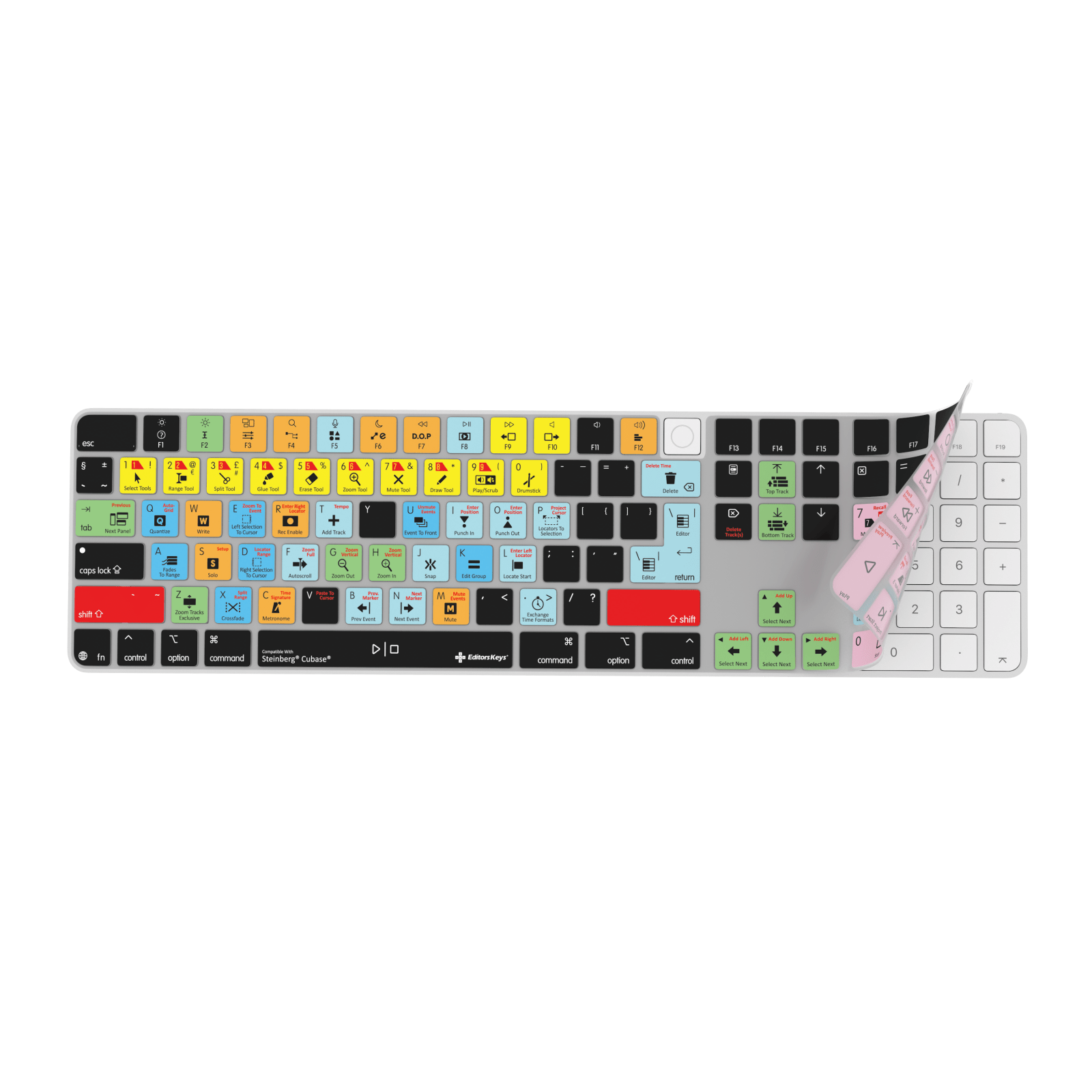 Keyboard Cover designed for Steinberg Cubase | for MacBook and iMac - Editors Keys