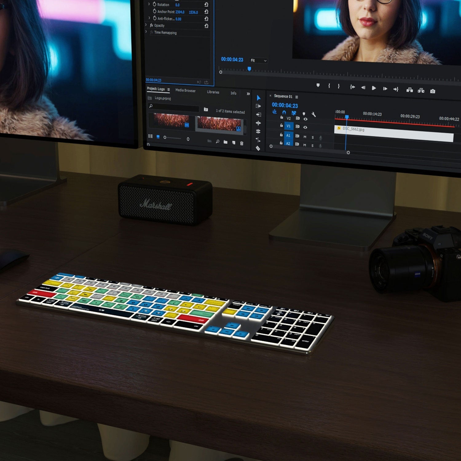 NEW Adobe Premiere Keyboard | Backlit & Wireless | Mac and PC - Editors Keys