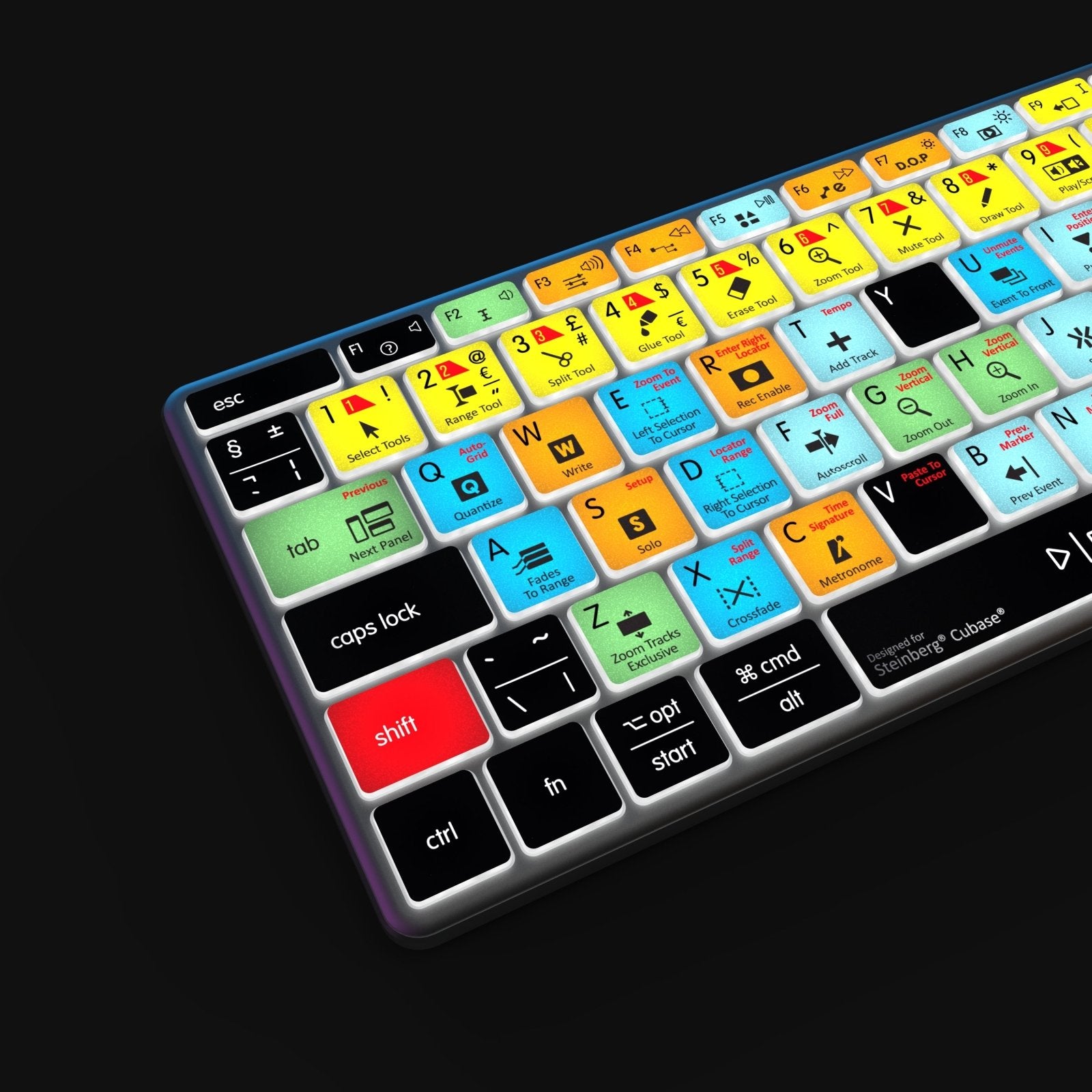 NEW Cubase Compatible Keyboard | Backlit & Wireless | Mac & PC - Editors Keys