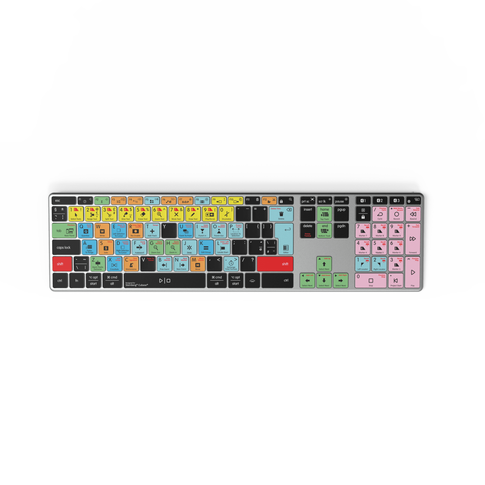 NEW Cubase Compatible Keyboard | Backlit & Wireless | Mac & PC - Editors Keys