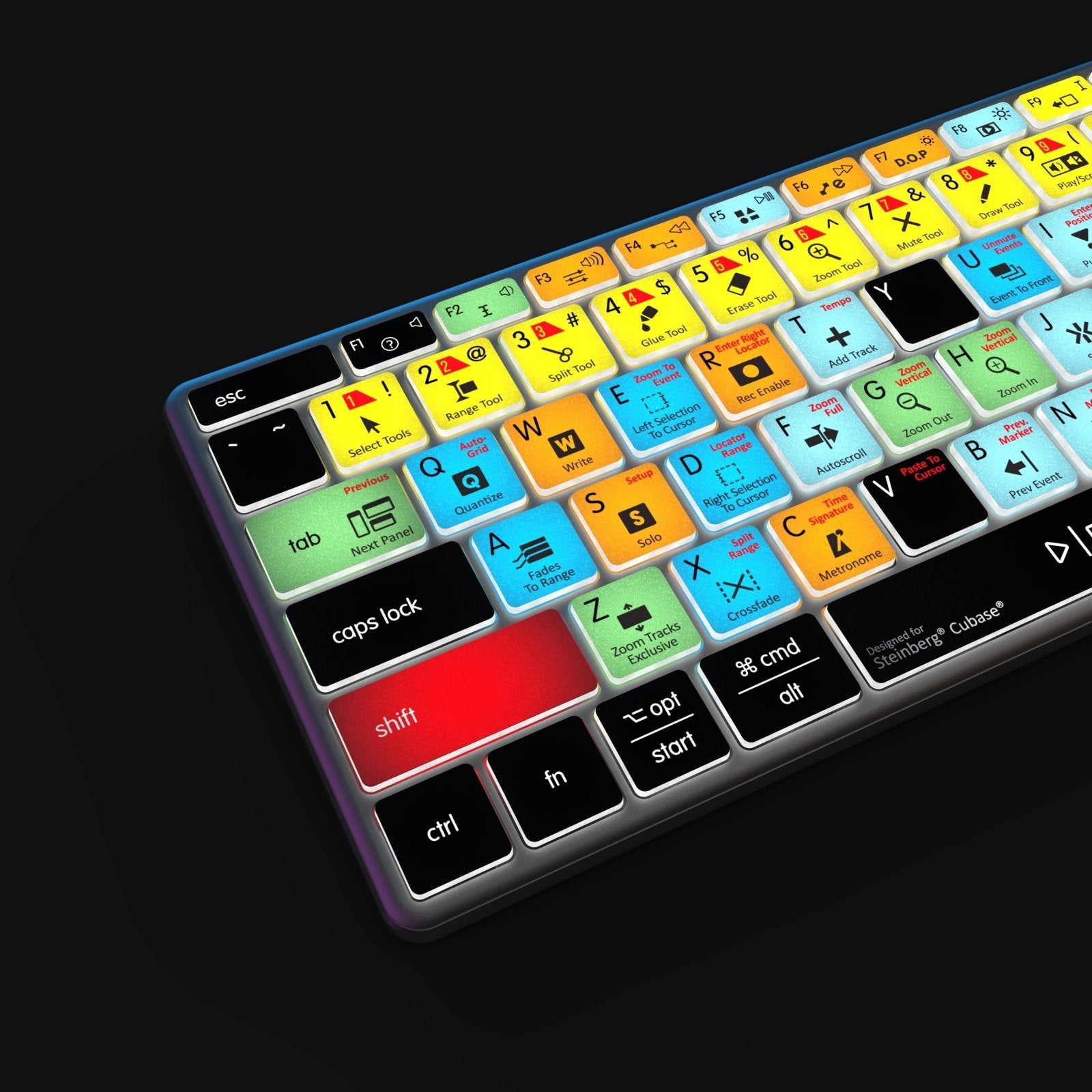 NEW Cubase Compatible Keyboard | Backlit & Wireless | Mac & PC - Editors Keys