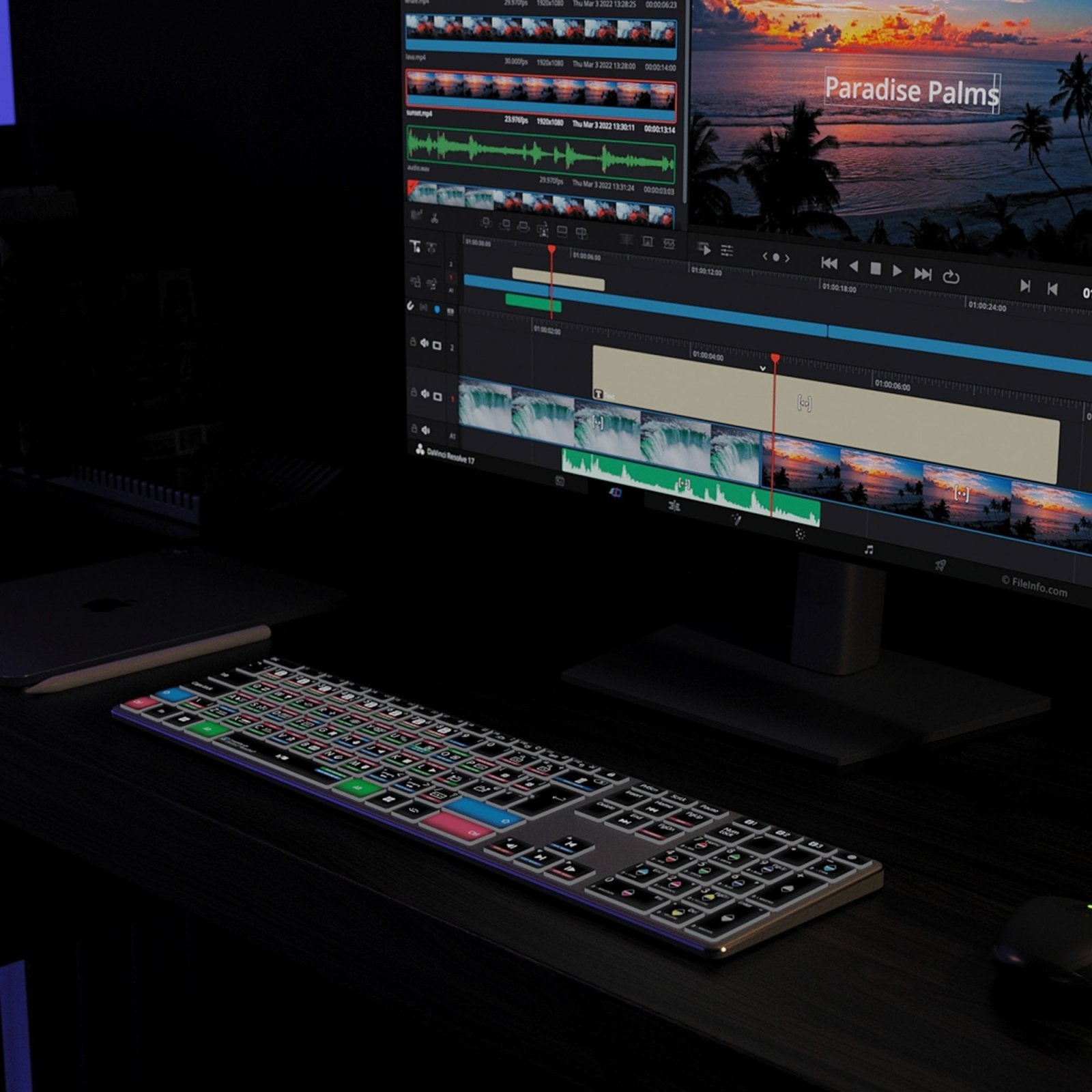 NEW Davinci Resolve Keyboard | Backlit & Wireless | Mac and PC - Editors Keys