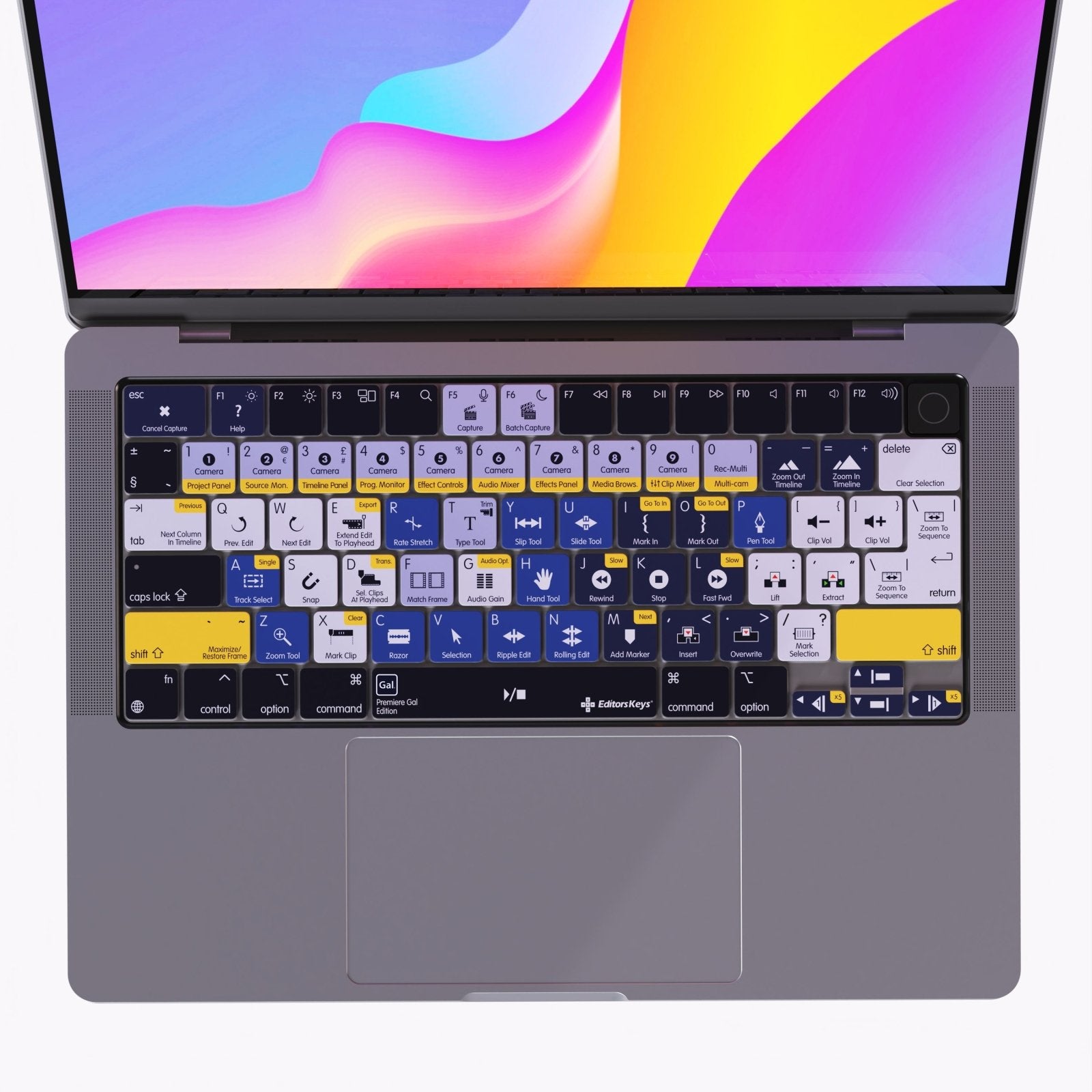 Premiere Gal Premiere Pro Keyboard Cover – MacBook Pro & Airs - Editors Keys