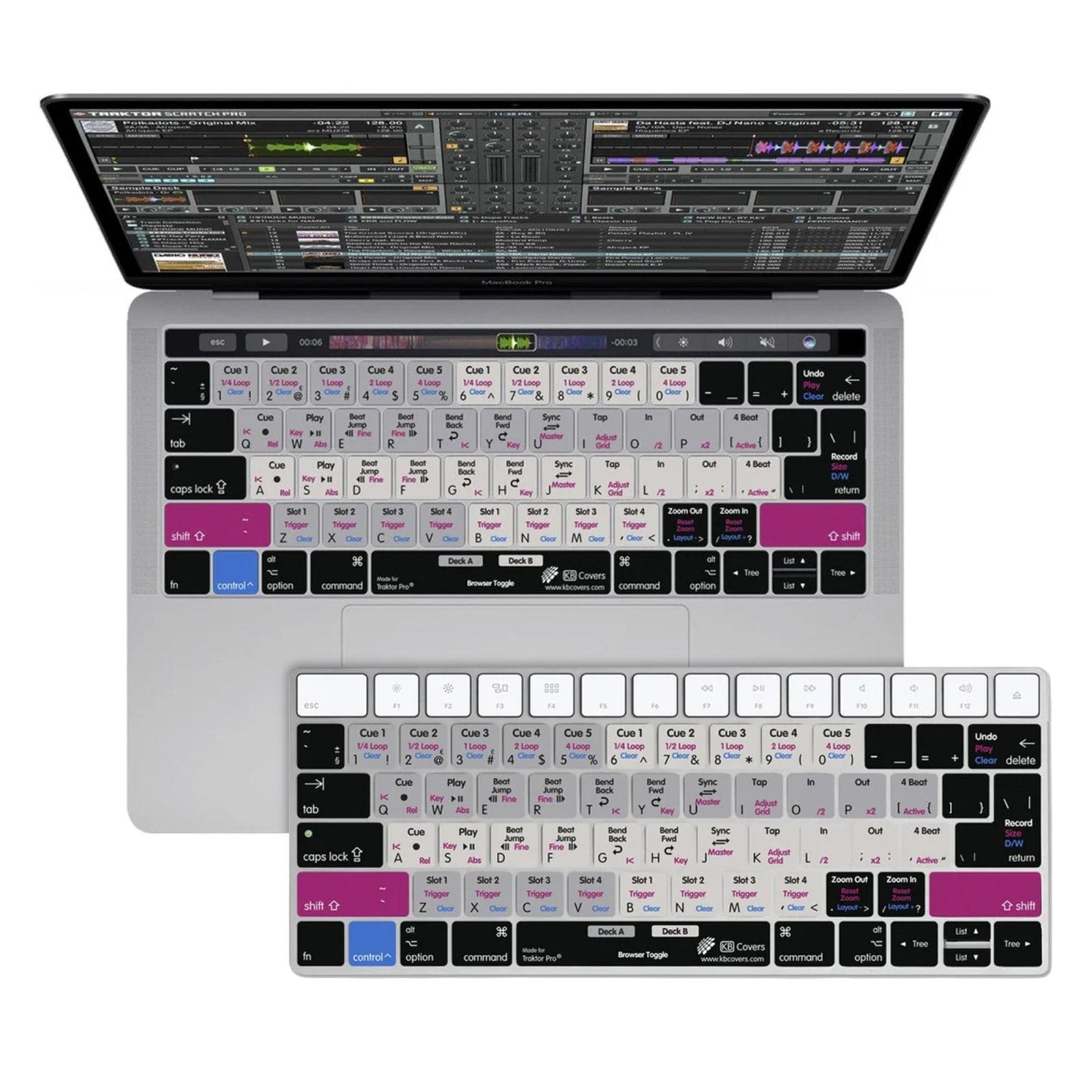 Traktor Pro Keyboard Covers for MacBook and iMac - Editors Keys