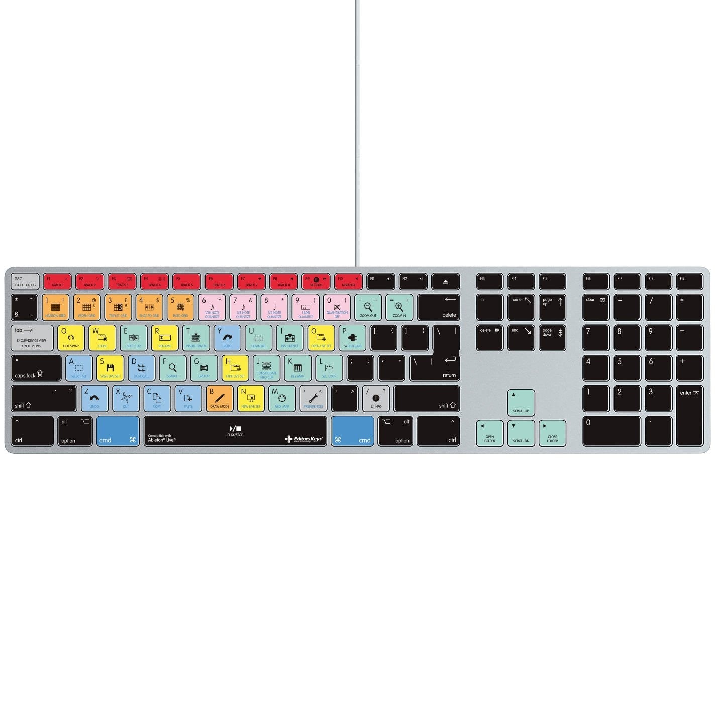 Ableton Live Keyboard Covers for MacBook and iMac - Editors Keys