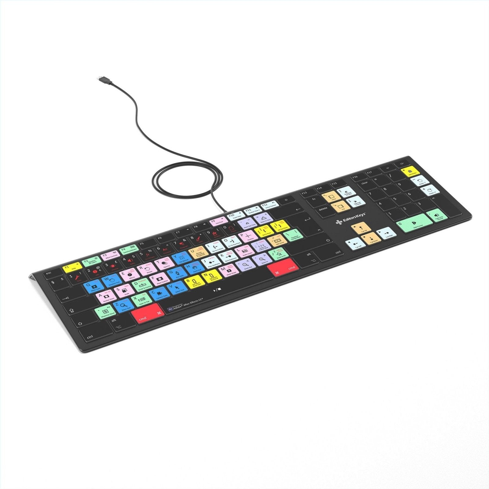 Adobe After Effects Keyboard - Backlit - For Mac or PC - Editors Keys