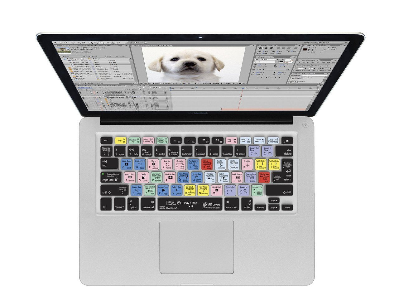 Adobe After Effects Keyboard Covers for MacBook and iMac - Editors Keys