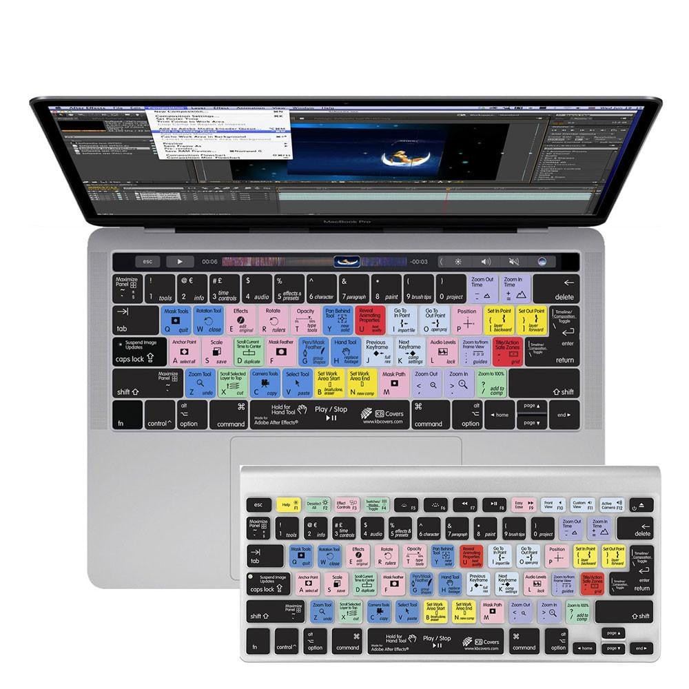 Adobe After Effects Keyboard Covers for MacBook and iMac - Editors Keys