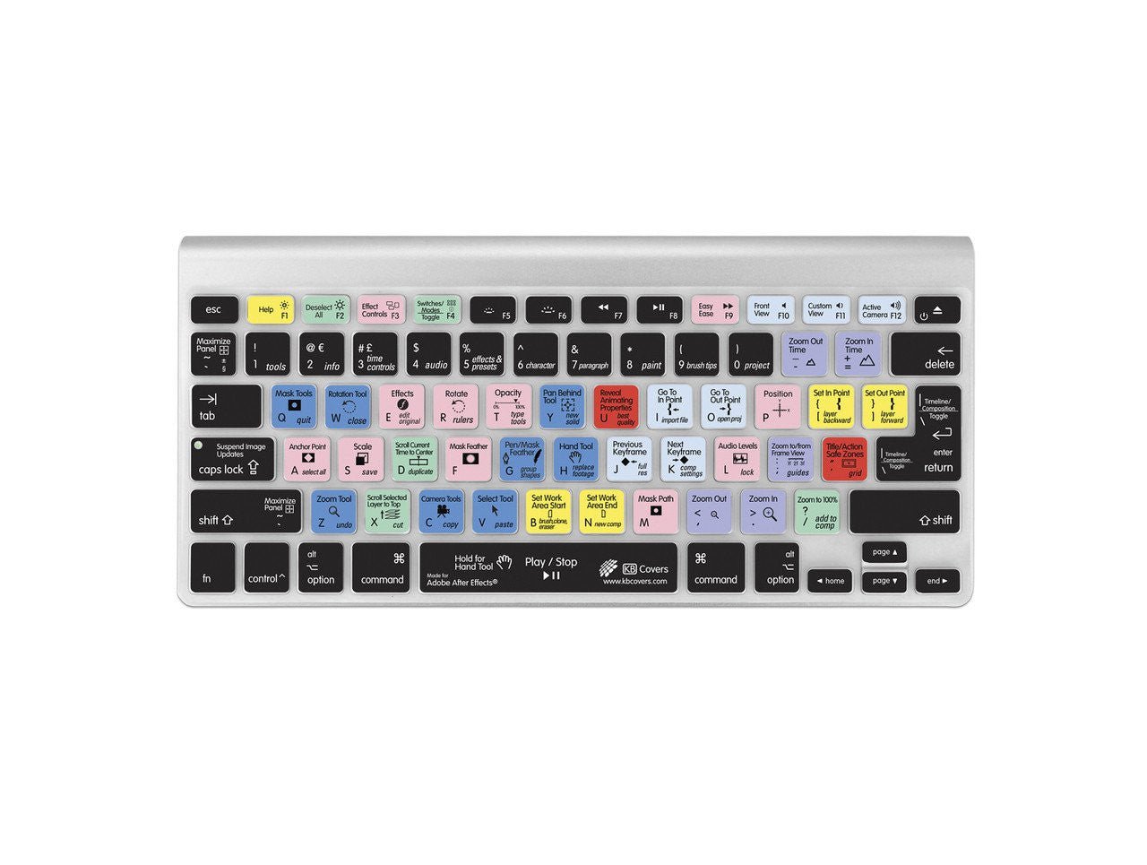 Adobe After Effects Keyboard Covers for MacBook and iMac - Editors Keys