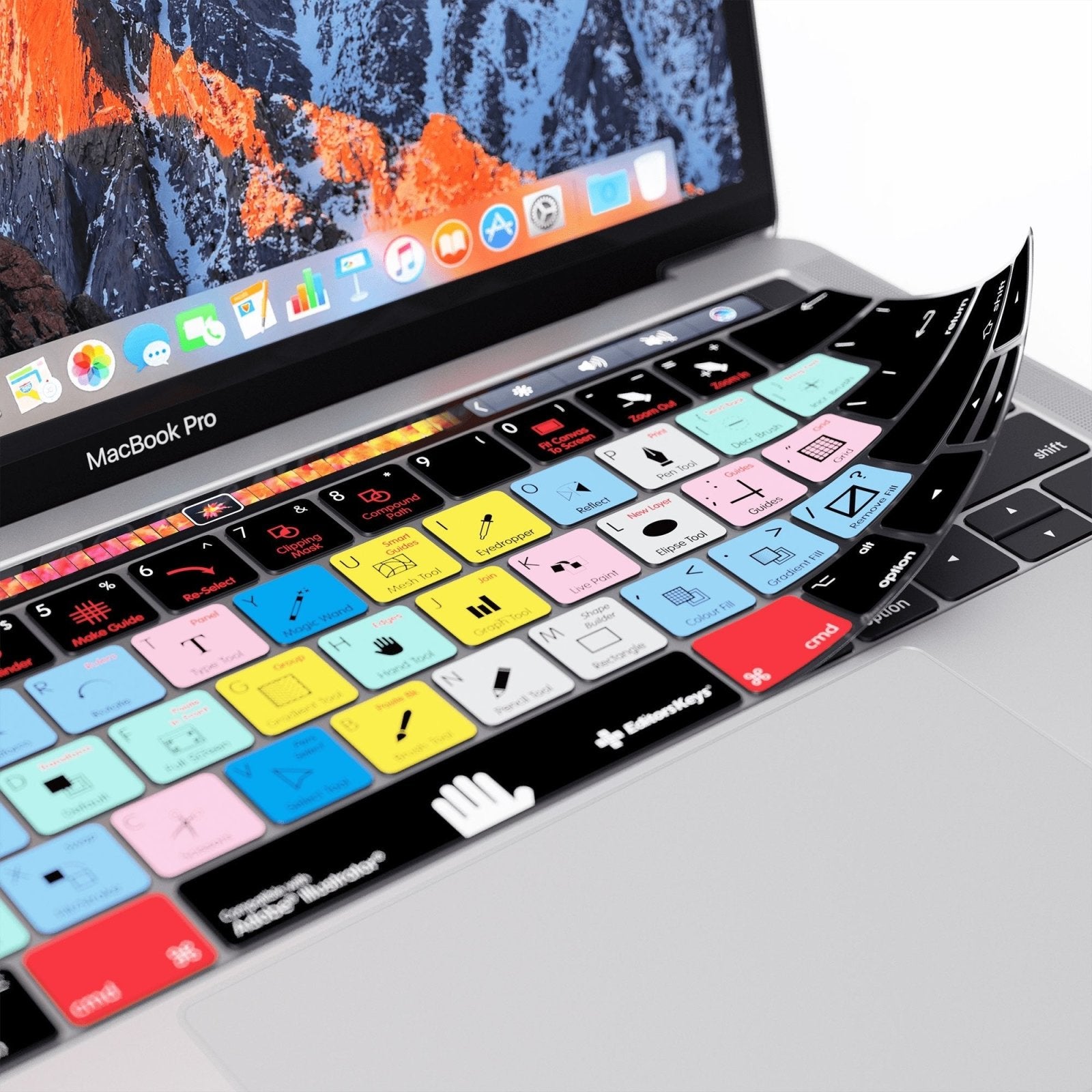 Adobe Illustrator Keyboard Covers for MacBook and iMac - Editors Keys