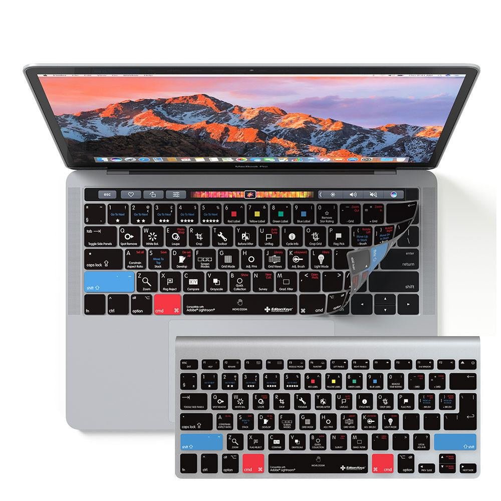 Adobe Lightroom Keyboard Covers for MacBook and iMac - Editors Keys