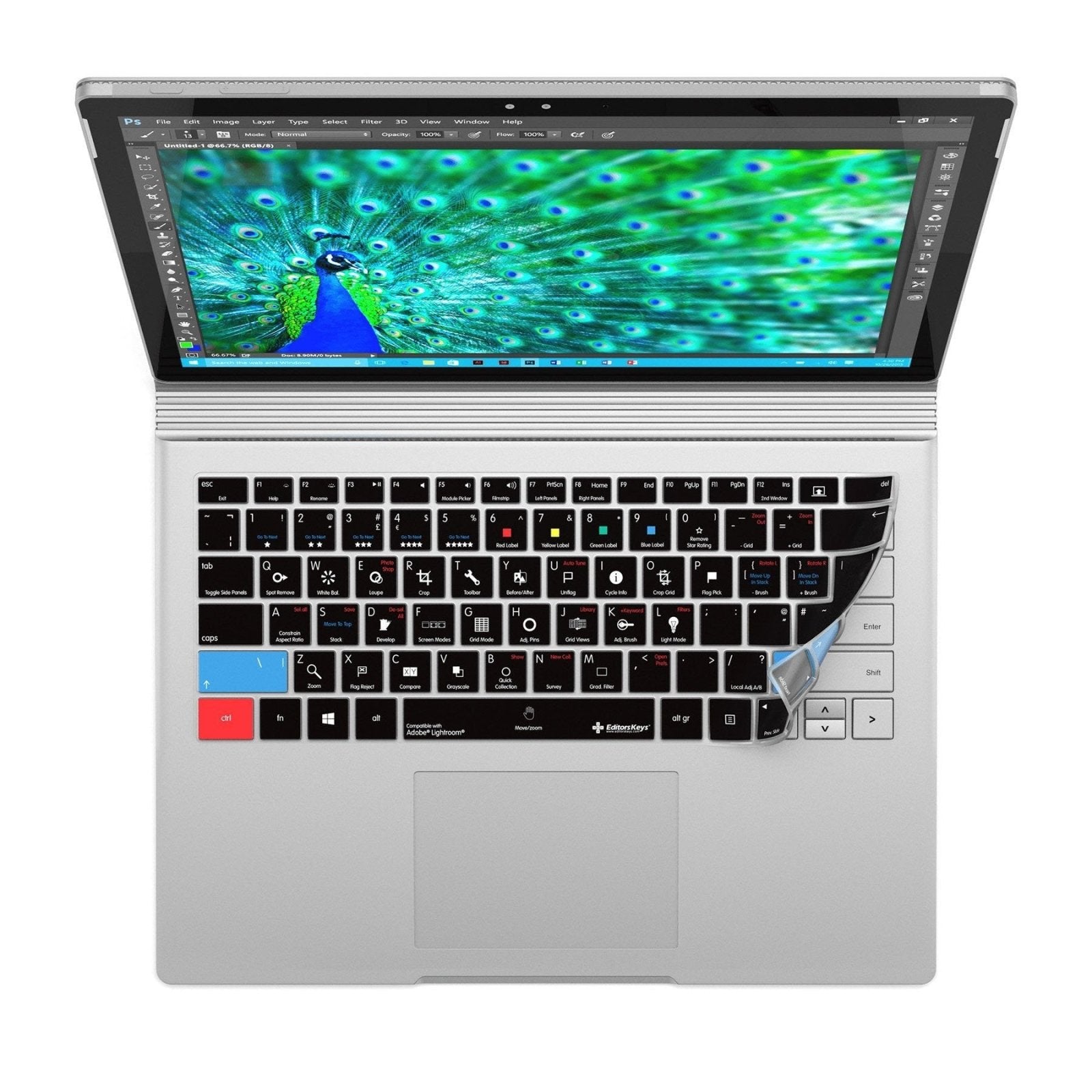 Adobe Lightroom Keyboard Covers for Microsoft Surface Line - Editors Keys