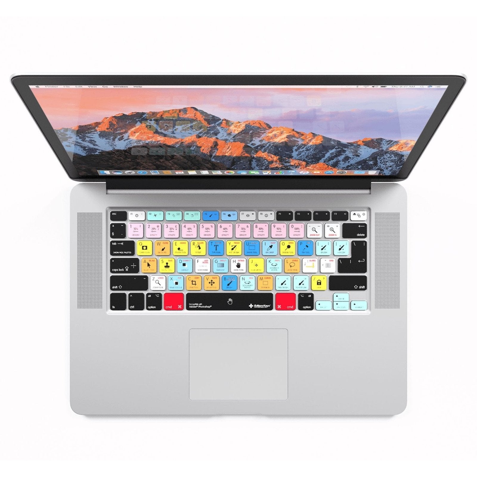 Adobe Photoshop Keyboard Covers for MacBook and iMac - Editors Keys