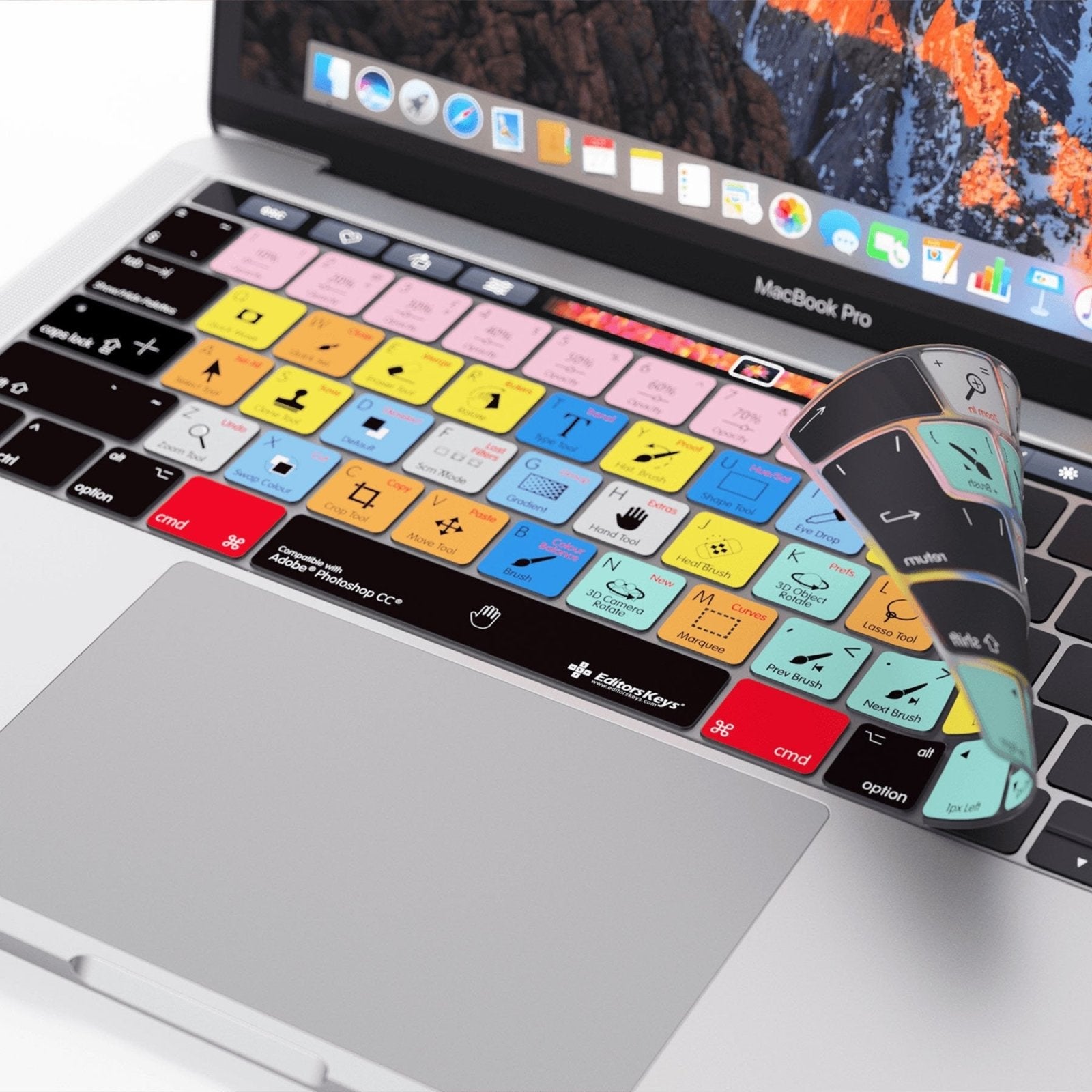 Adobe Photoshop Keyboard Covers for MacBook and iMac - Editors Keys