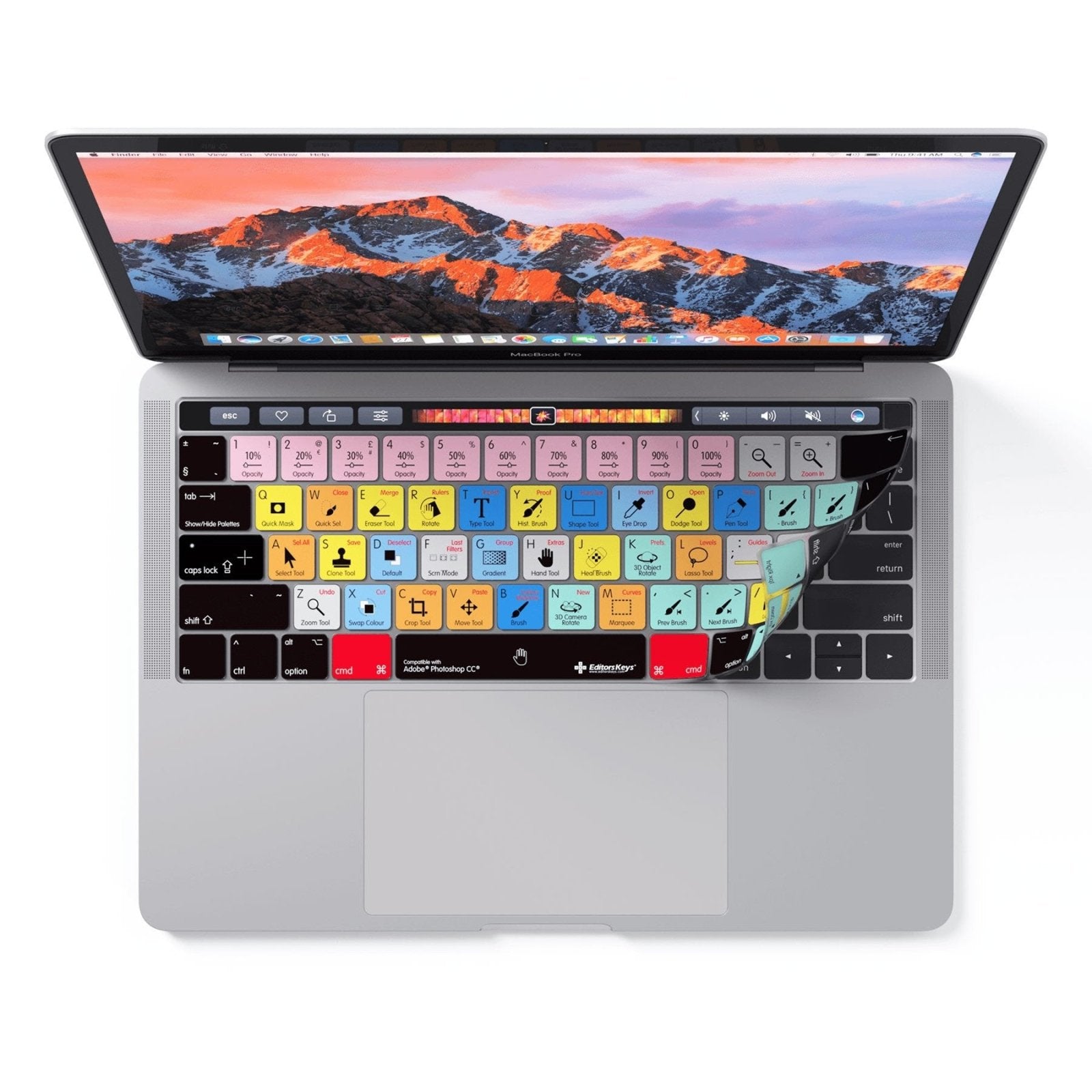 Adobe Photoshop Keyboard Covers for MacBook and iMac - Editors Keys