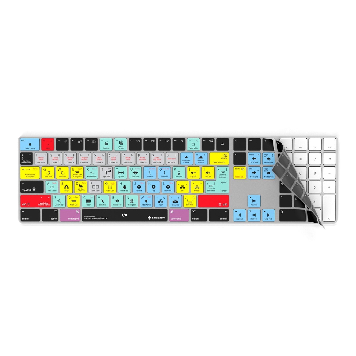 Adobe Premiere Keyboard Covers for MacBook and iMac - Editors Keys