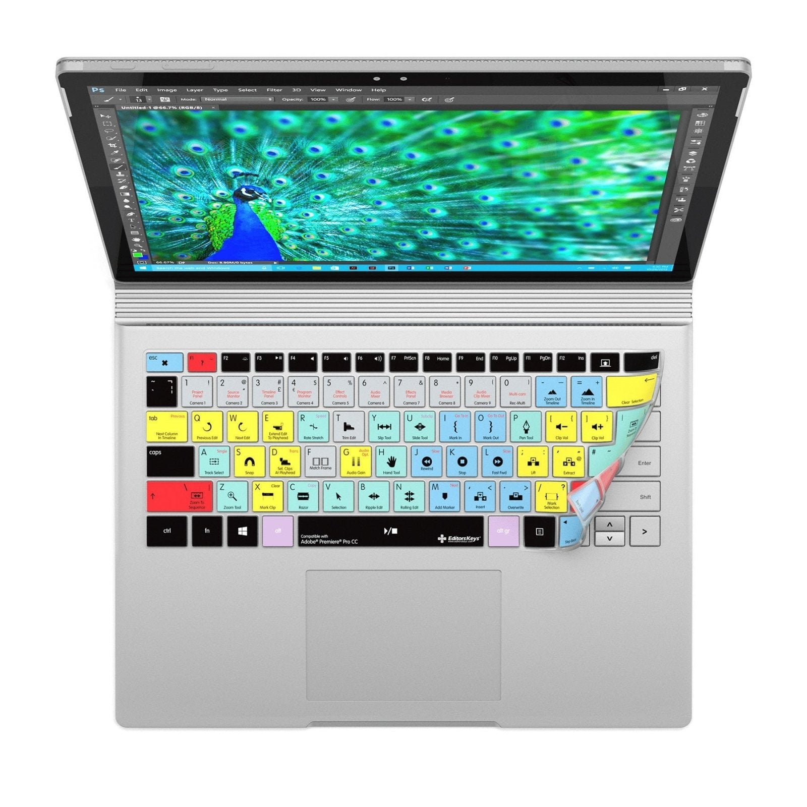 Adobe Premiere Pro Keyboard Covers for Microsoft Surface Line - Editors Keys