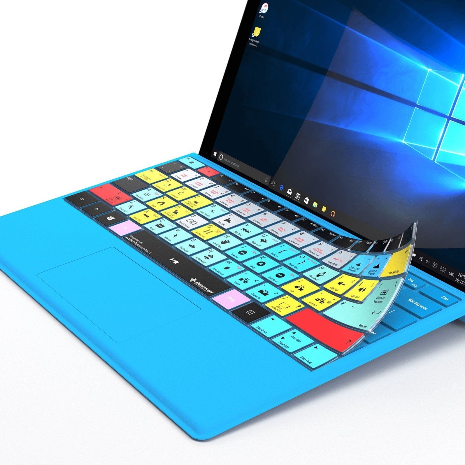 Adobe Premiere Pro Keyboard Covers for Microsoft Surface Line - Editors Keys