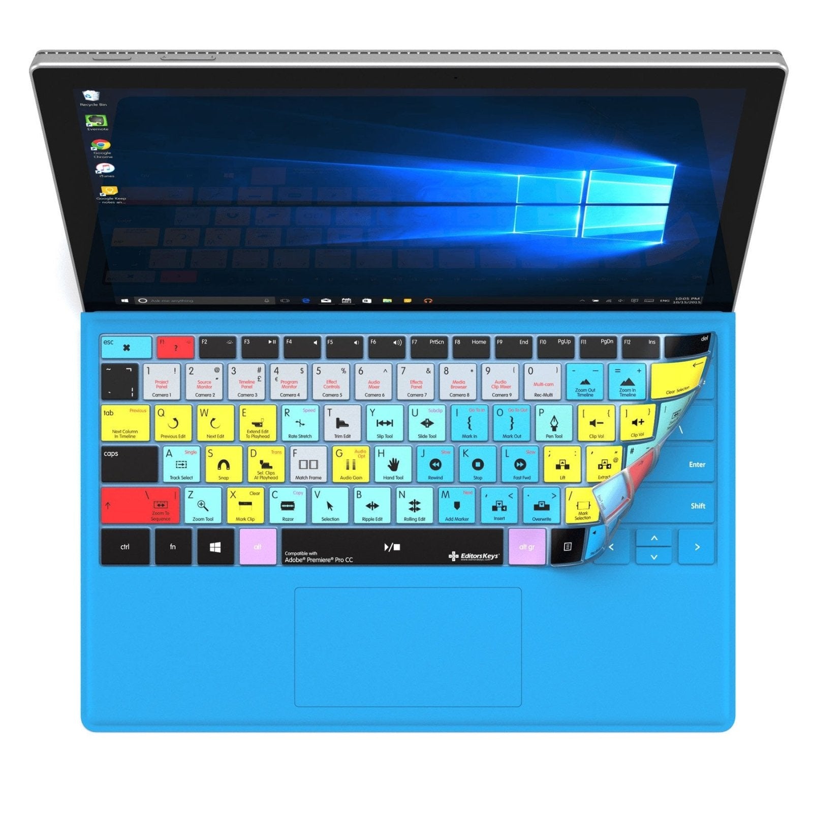 Adobe Premiere Pro Keyboard Covers for Microsoft Surface Line - Editors Keys