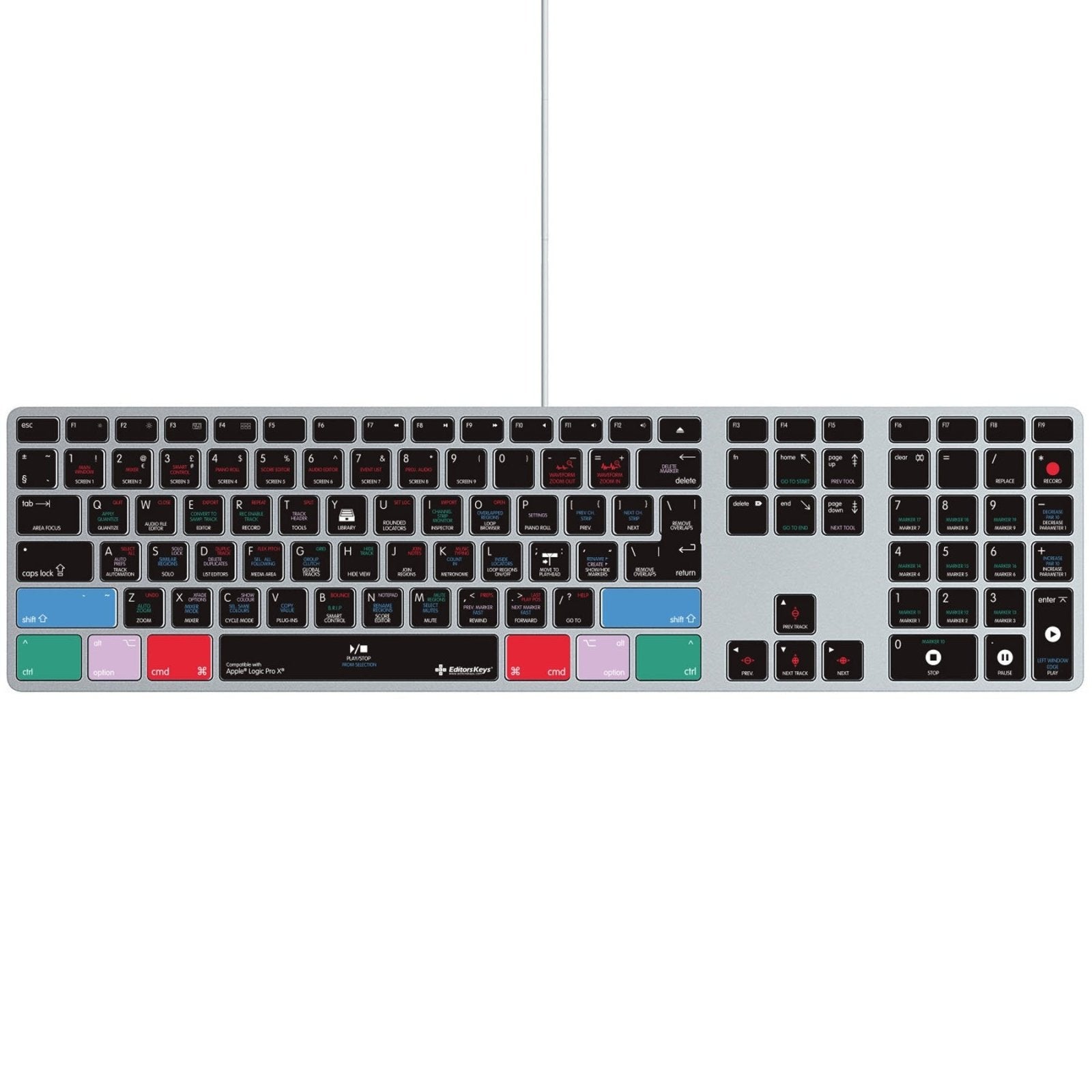 Apple Logic Pro Keyboard Covers for MacBook and iMac - Editors Keys
