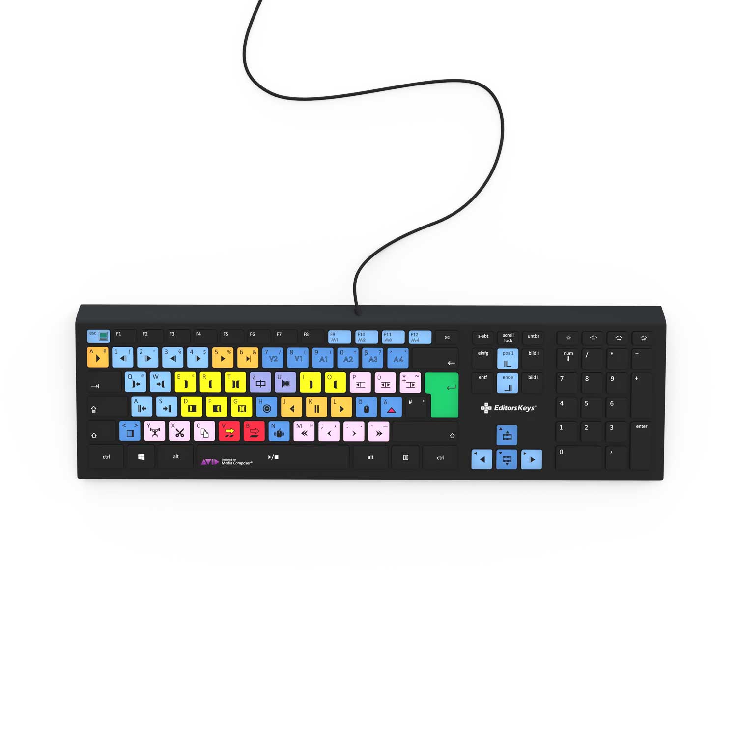 Avid Media Composer Keyboard - Backlit - For Mac or PC - Editors Keys