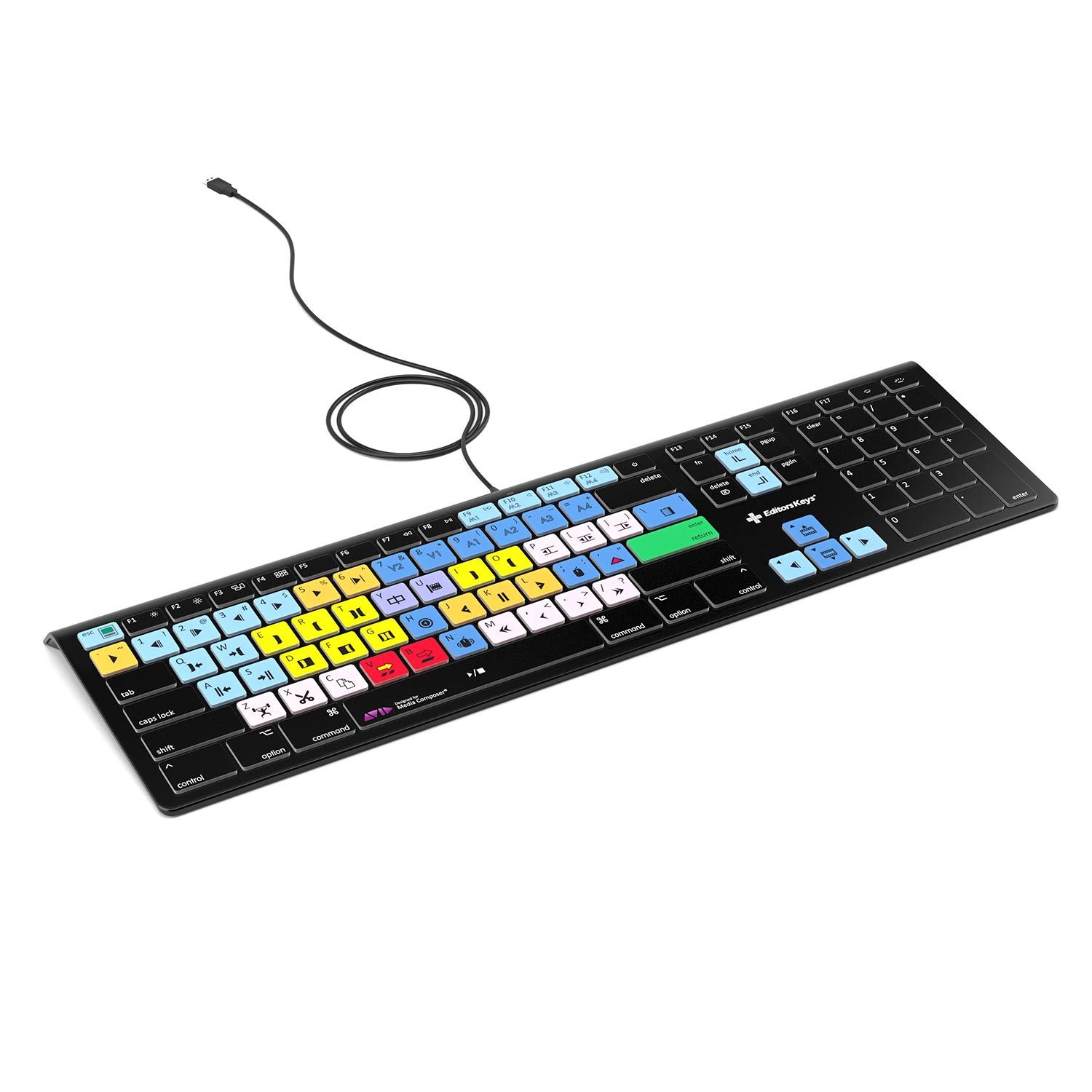 Avid Media Composer Keyboard - Backlit - For Mac or PC - Editors Keys