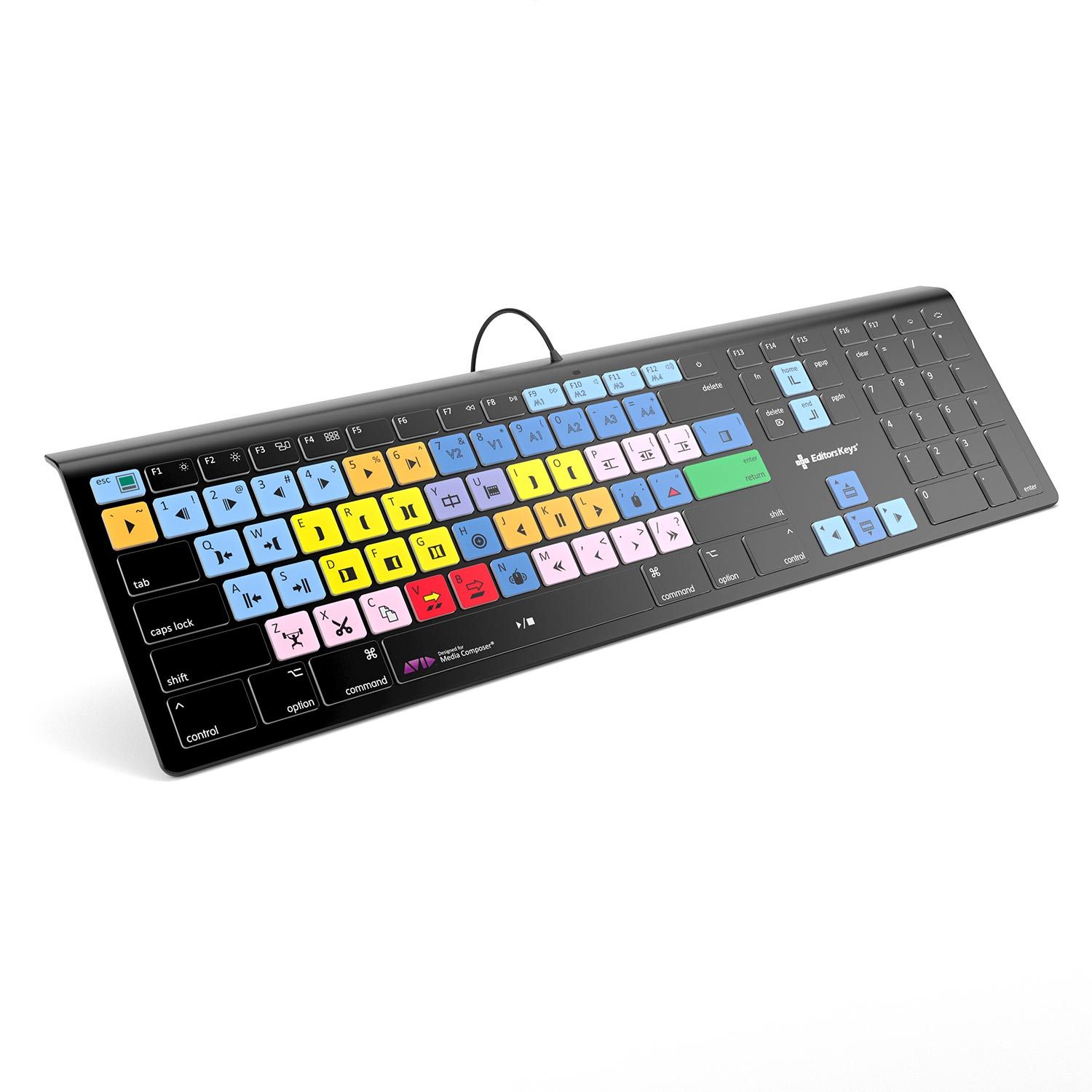 Avid Media Composer Keyboard - Backlit - For Mac or PC - Editors Keys