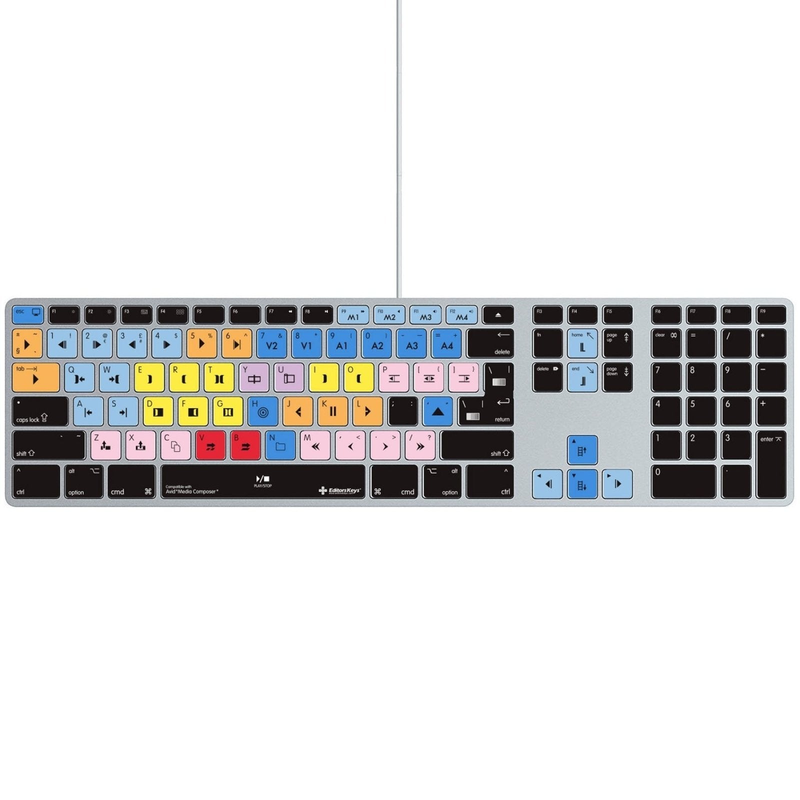 Avid Media Composer Keyboard Covers for MacBook and iMac - Editors Keys