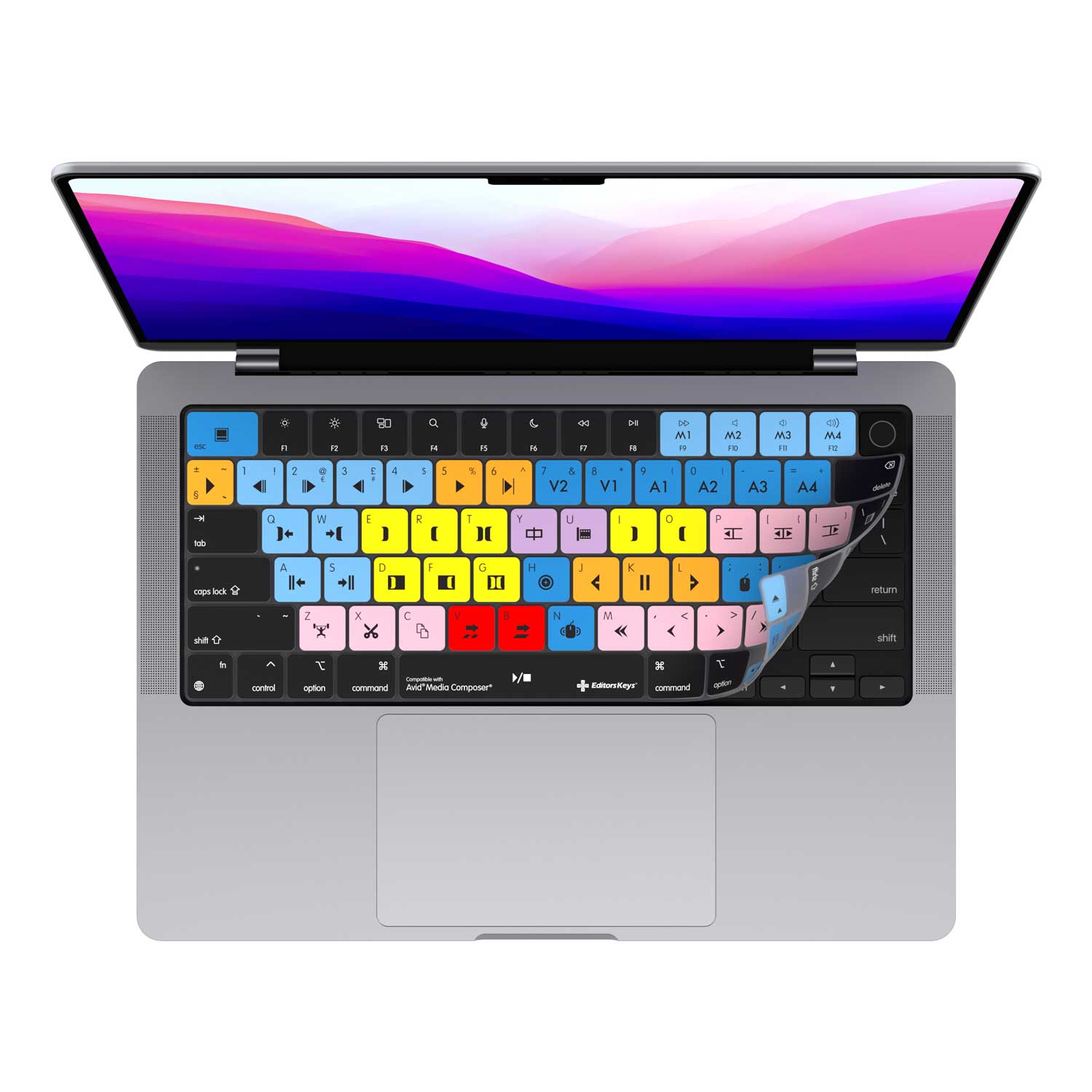 Avid Media Composer Keyboard Covers for MacBook and iMac - Editors Keys