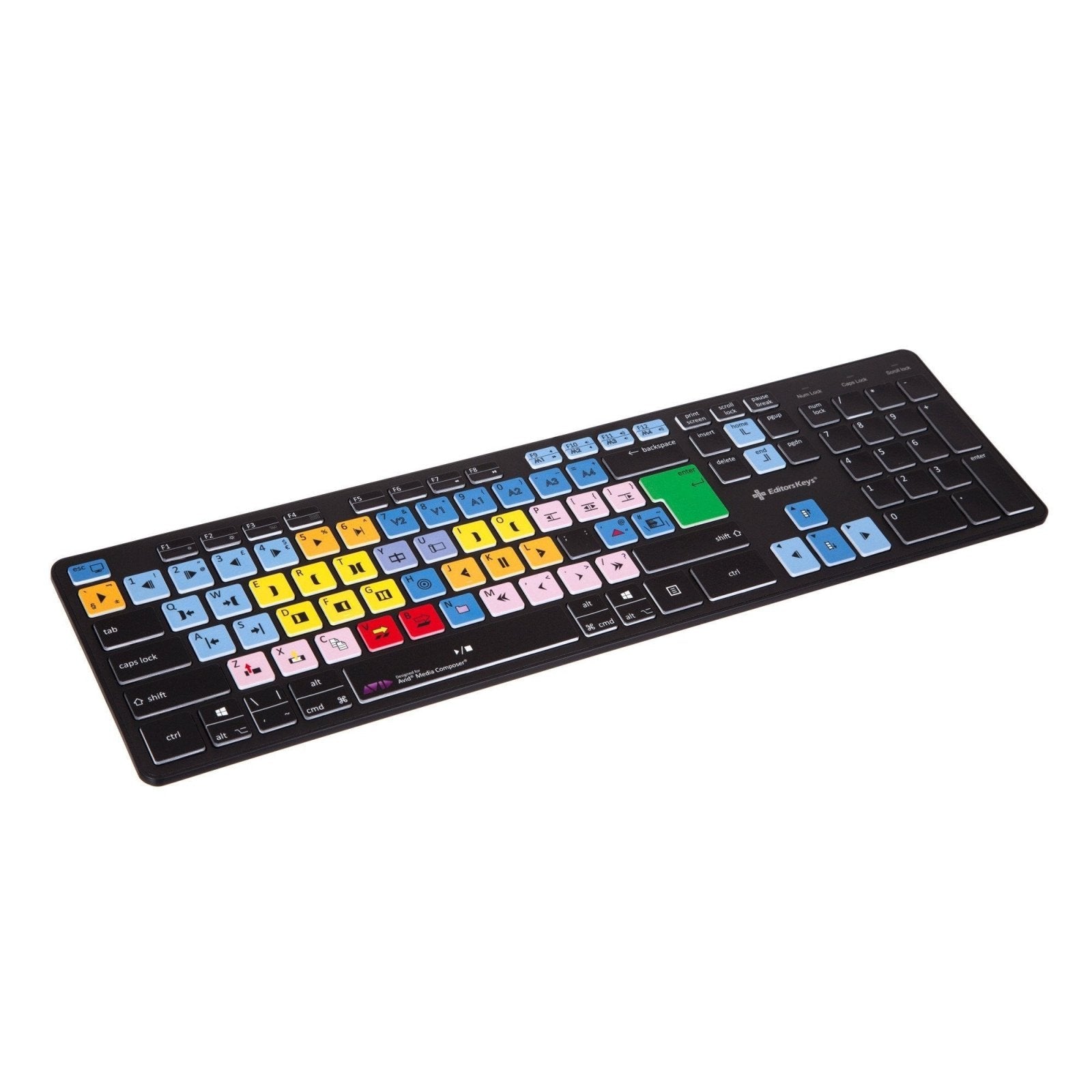 Avid Media Composer Keyboard - Slimline Wired/Wireless - Editors Keys