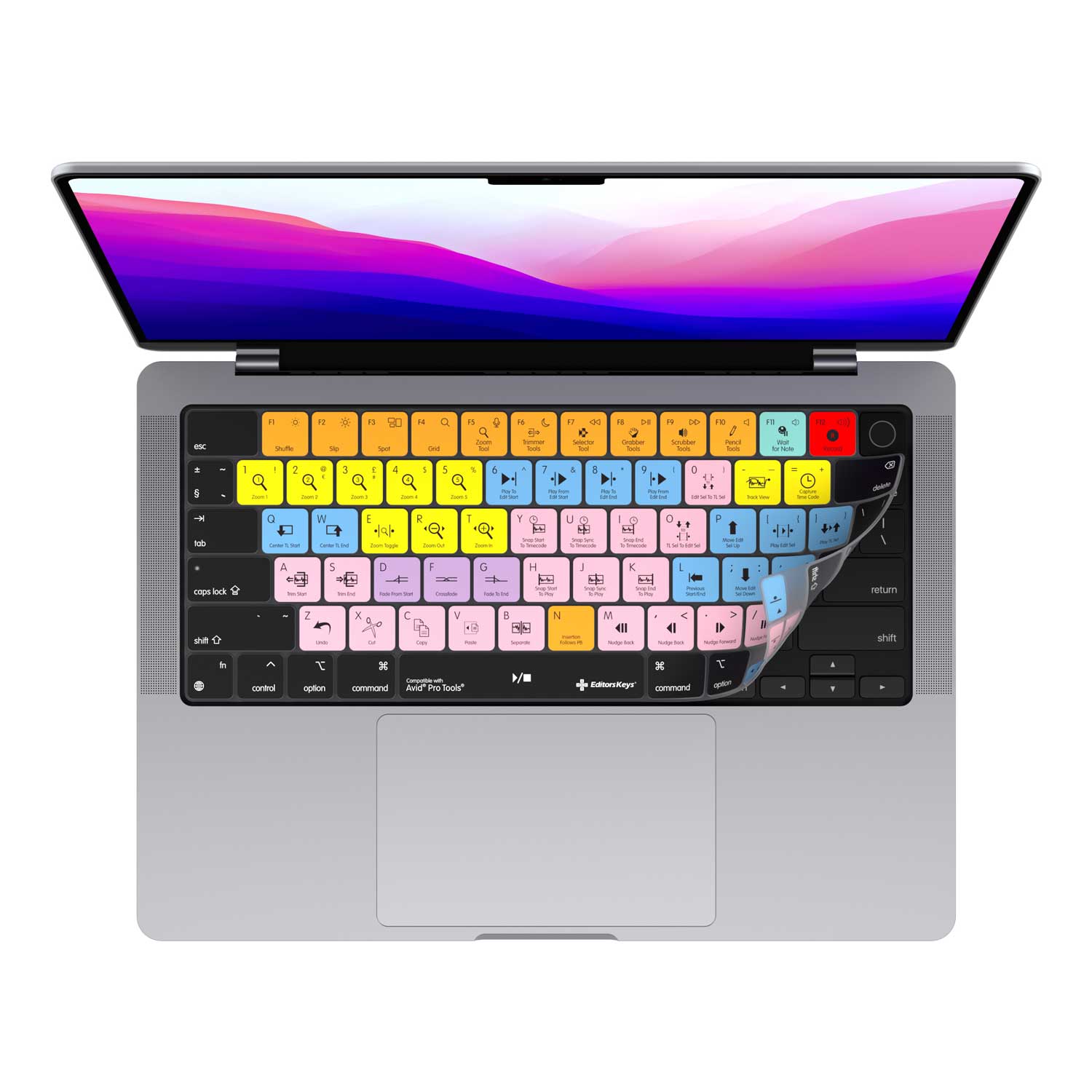 Avid Pro Tools Keyboard Covers for MacBook and iMac - Editors Keys