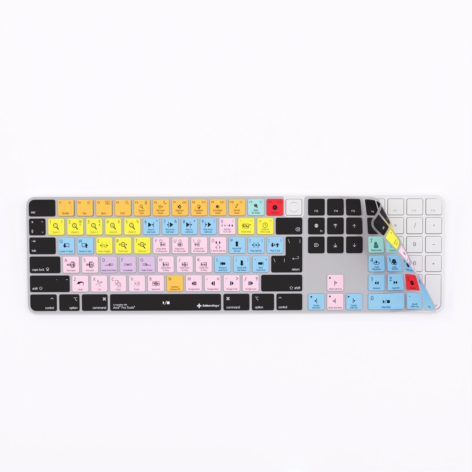 Avid Pro Tools Keyboard Covers for MacBook and iMac - Editors Keys