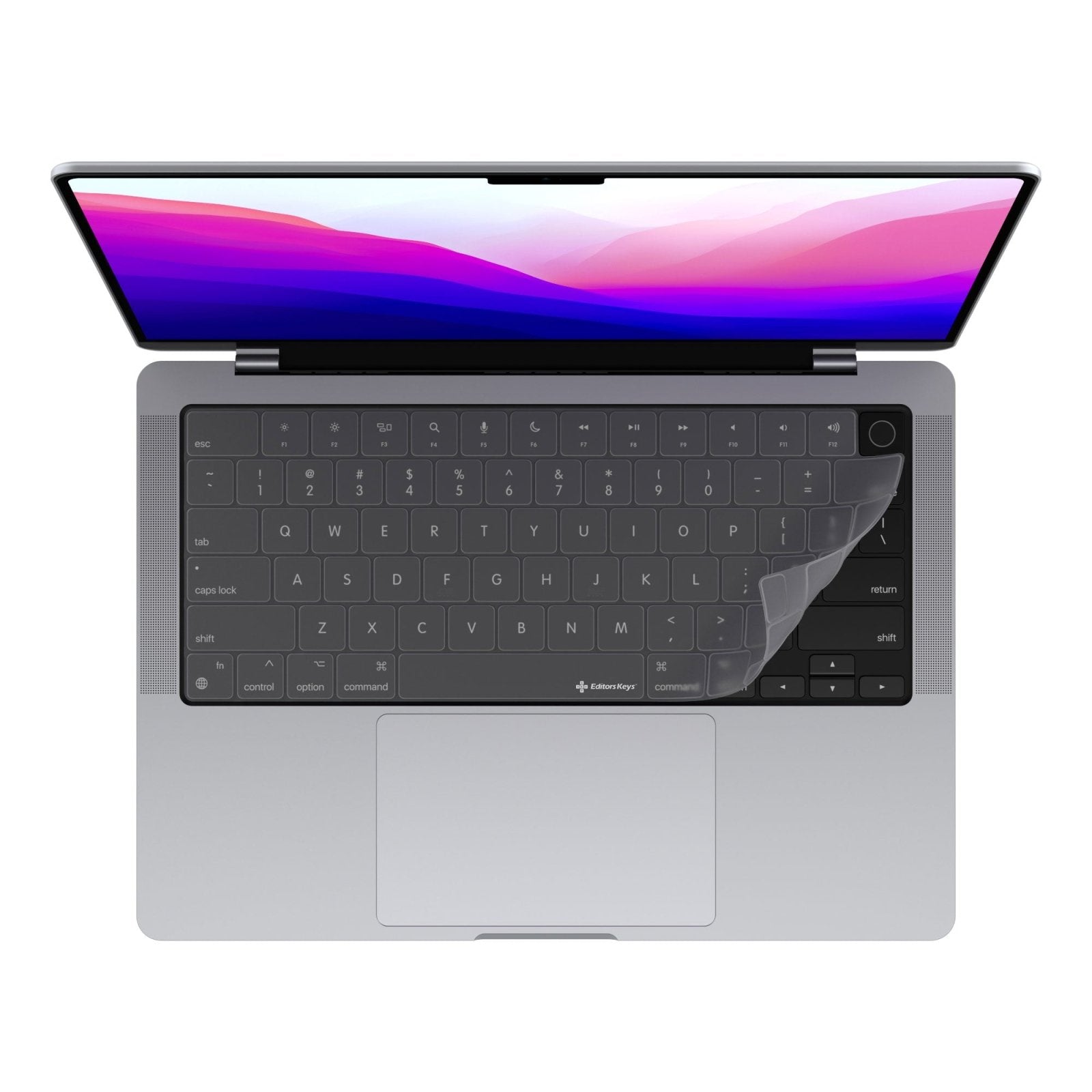 Clear Keyboard Cover - MacBook Pro 14"-16" and MacBook Air 2022 - Editors Keys