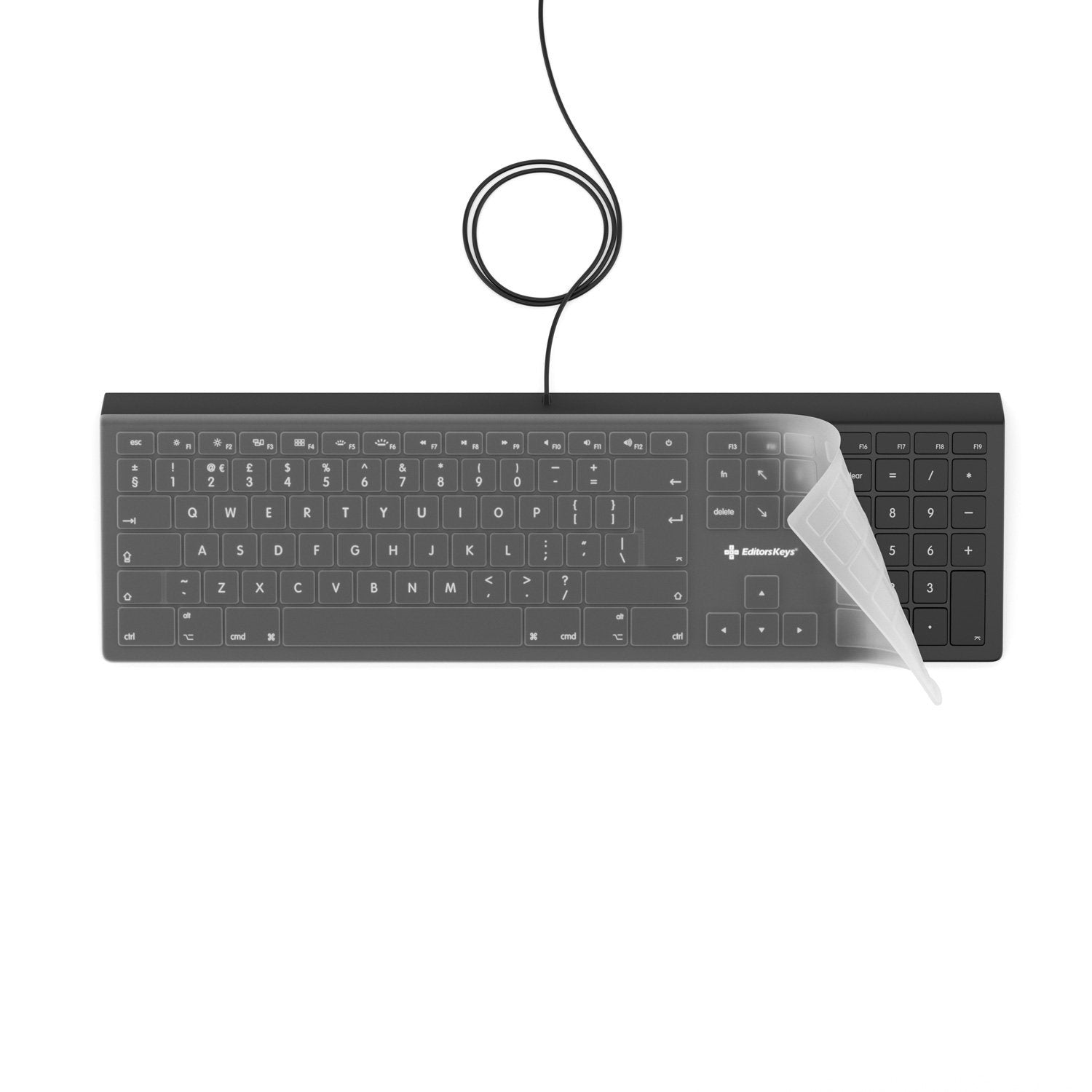 Clear Protection Cover for Backlit Keyboard - Editors Keys