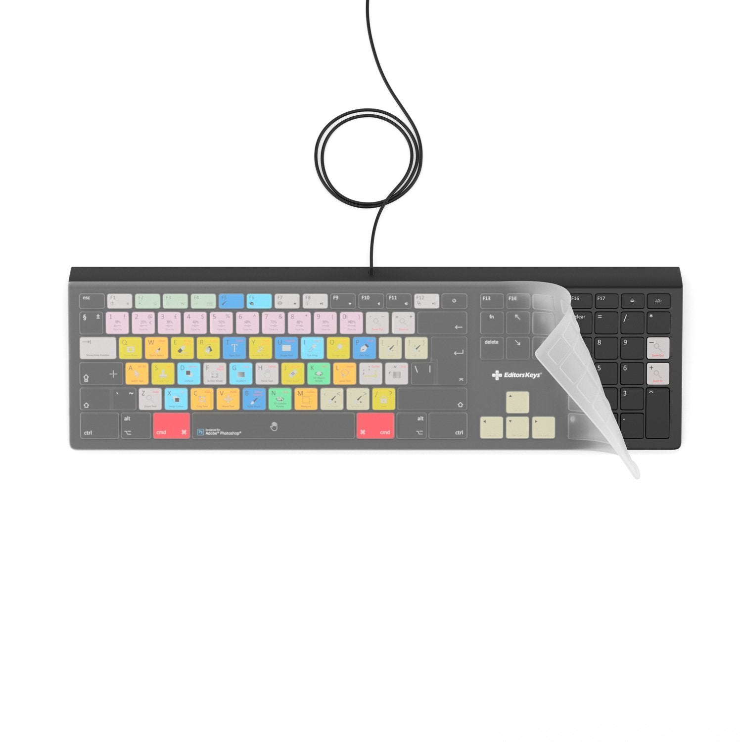 Clear Protection Cover for Backlit Keyboard - Editors Keys