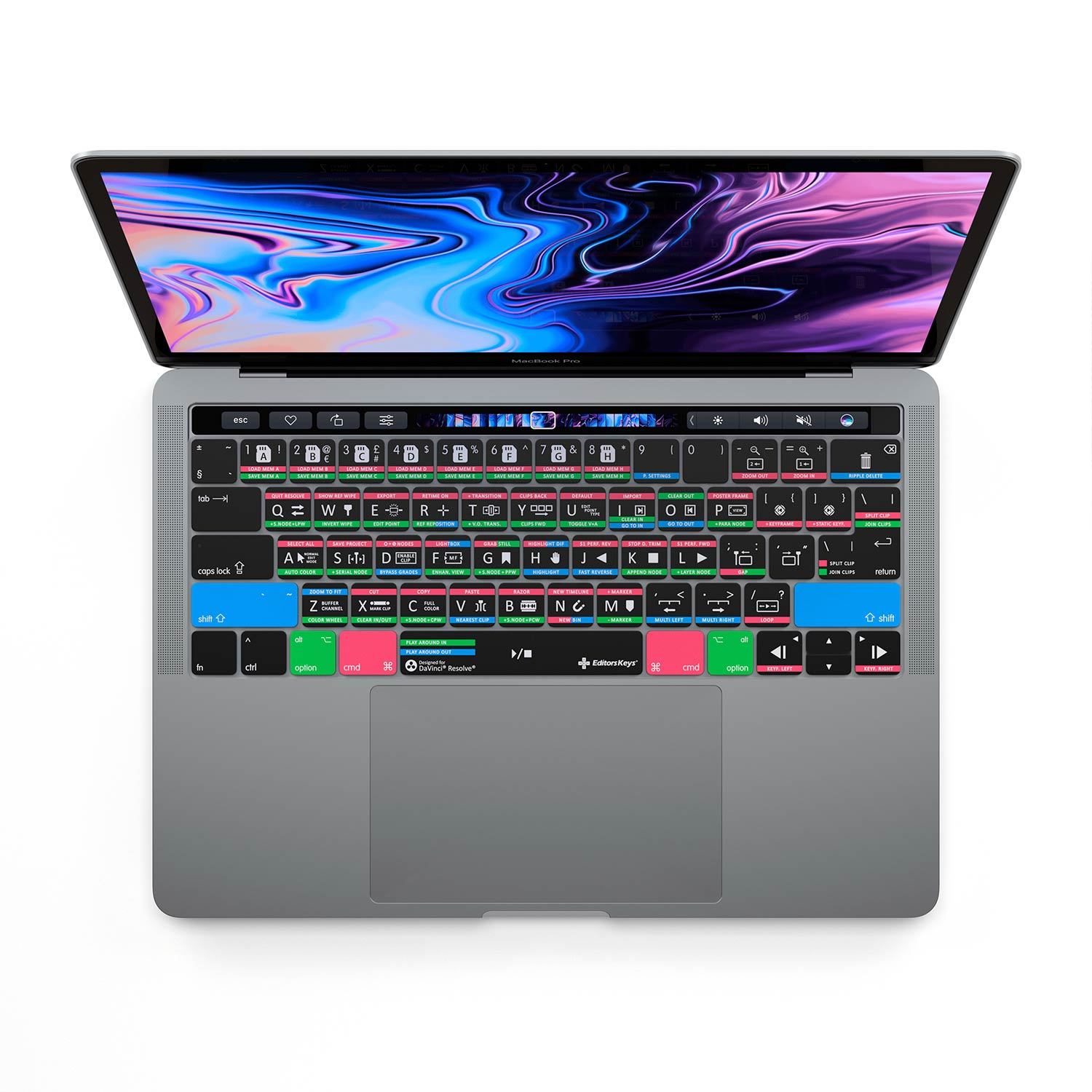 DaVinci Resolve Keyboard Covers for MacBook and iMac - Editors Keys