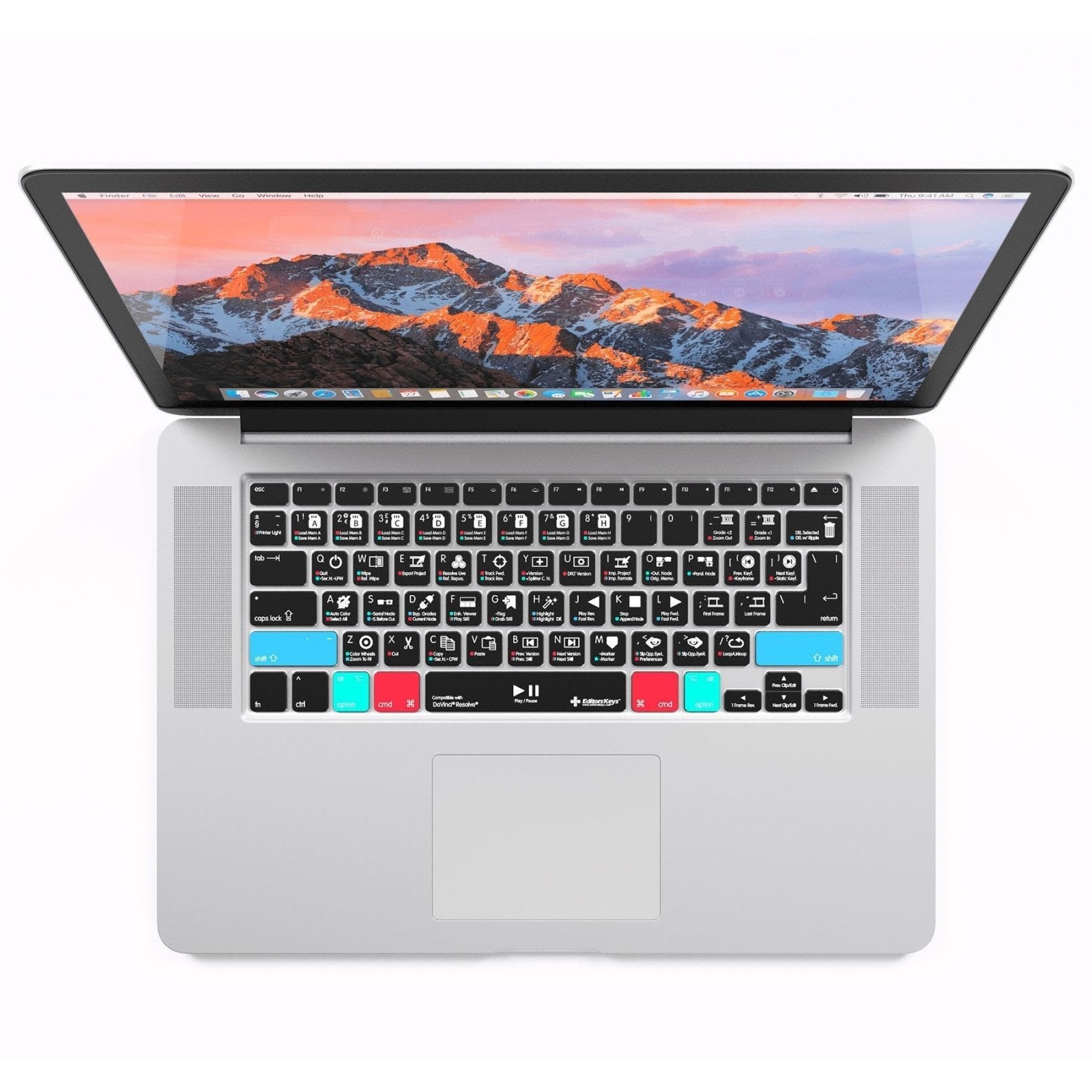 DaVinci Resolve Keyboard Covers for MacBook and iMac - Editors Keys