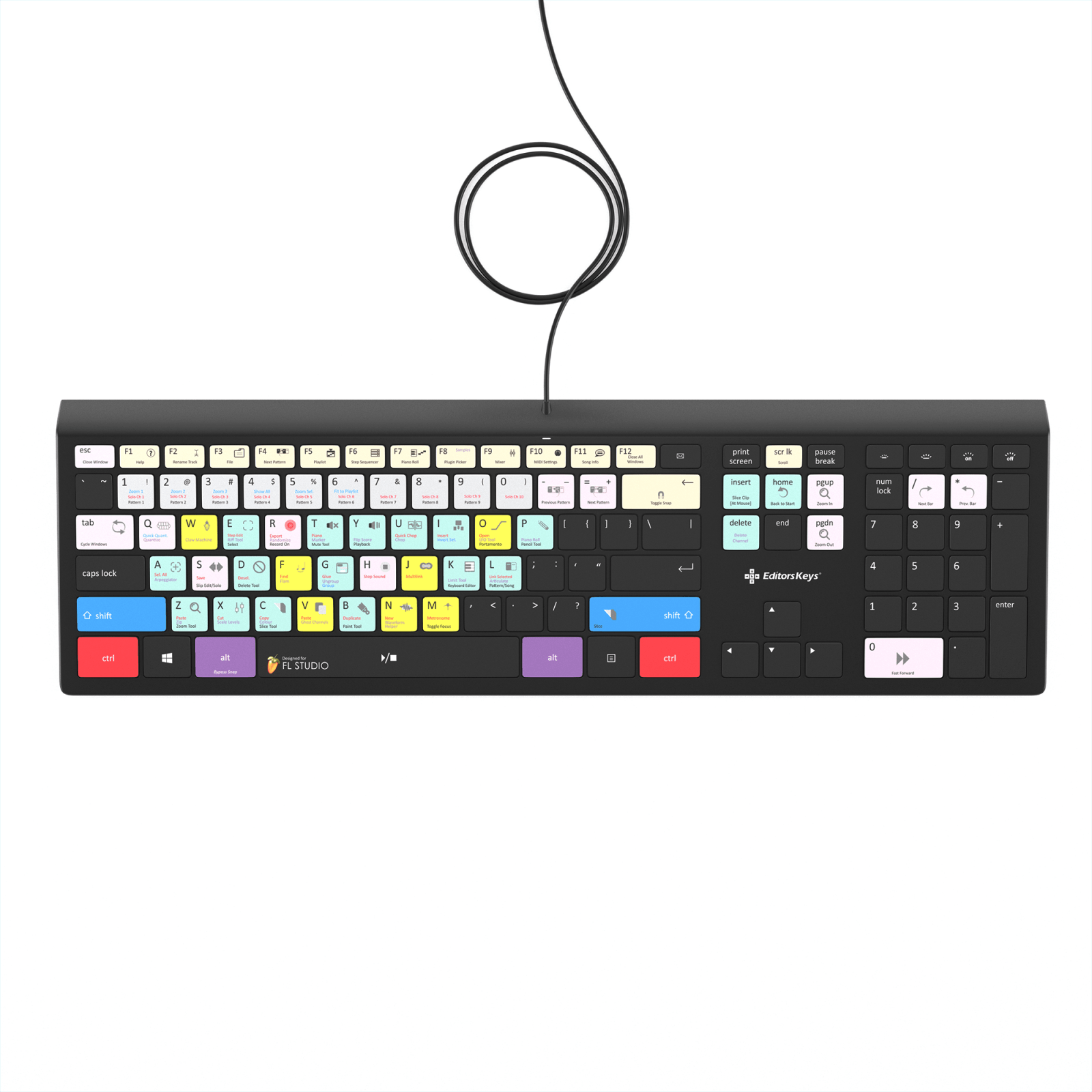 FL Studio Keyboard - Backlit - For Mac or PC - Editors Keys