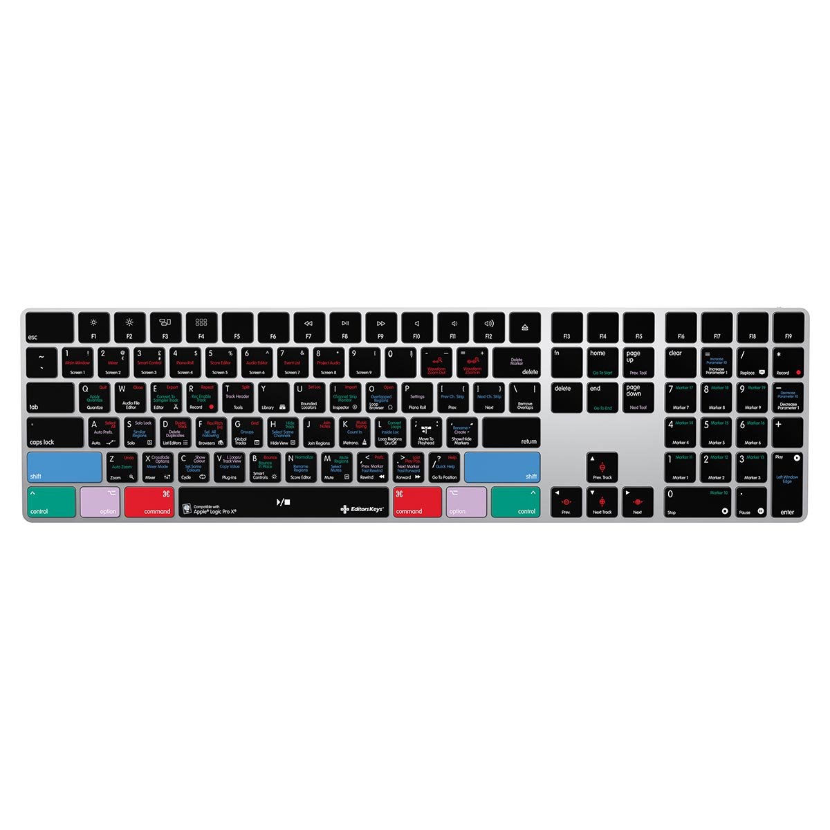 Genuine Apple Keyboard for Logic Pro X by Editors Keys USA Version