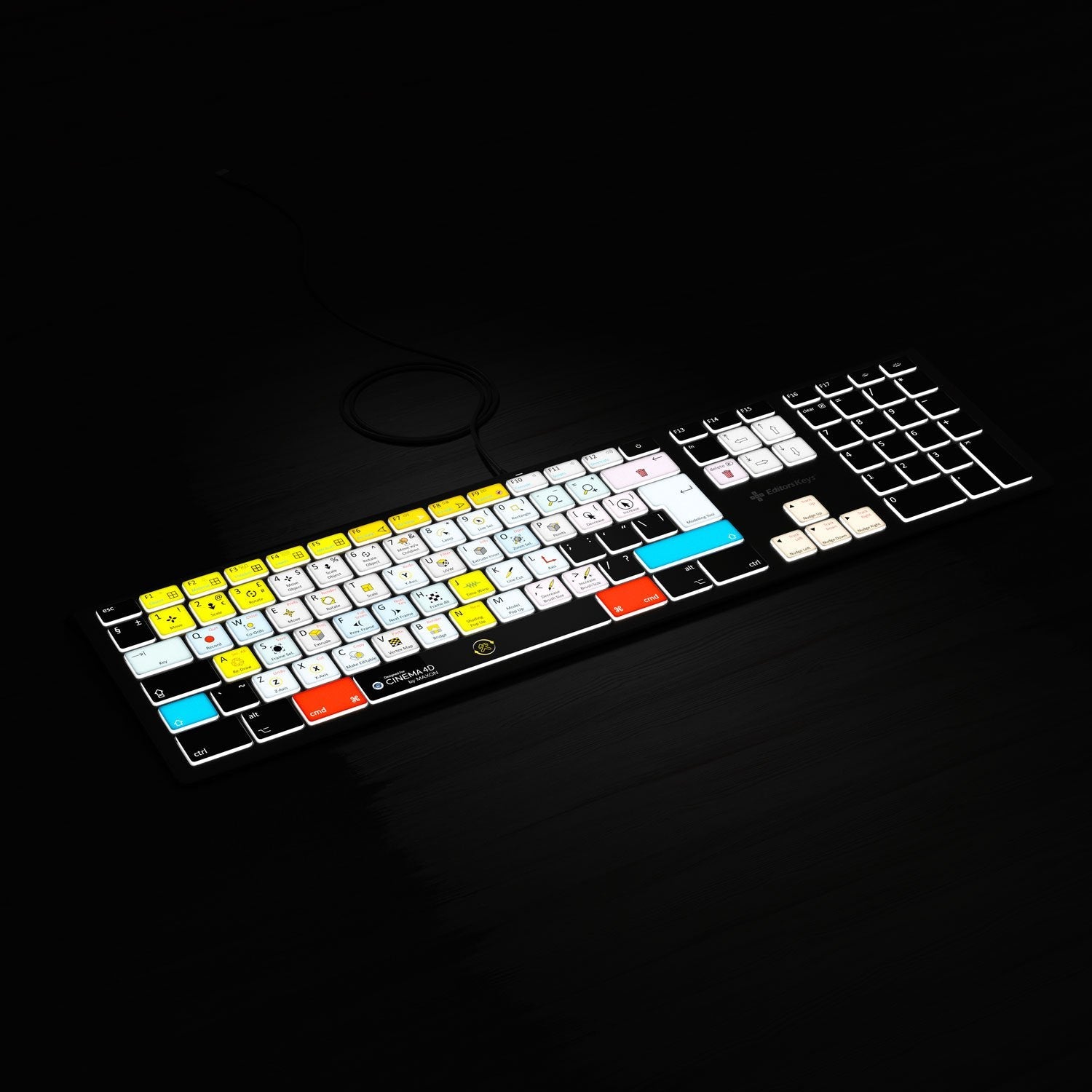 Maxon Cinema 4D Keyboard - Backlit - For Mac or PC