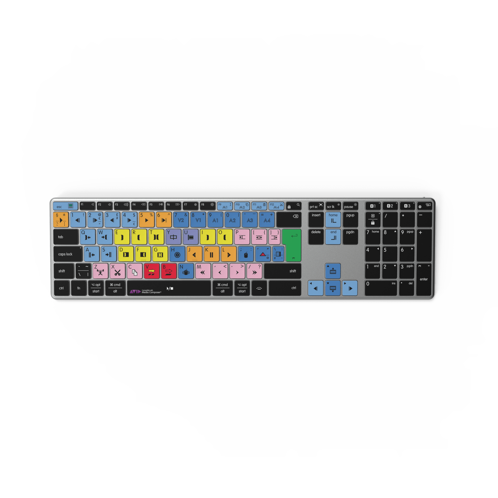 NEW Media Composer Keyboard | Backlit & Wireless | Mac and PC - Editors Keys